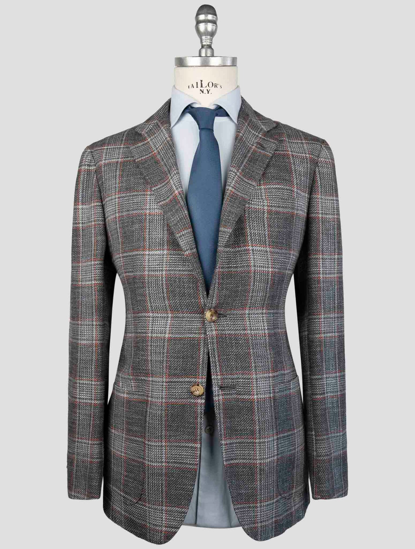 Kiton Multicolor Cashmere Virgin Wool Silk Cotton Pa Blazer