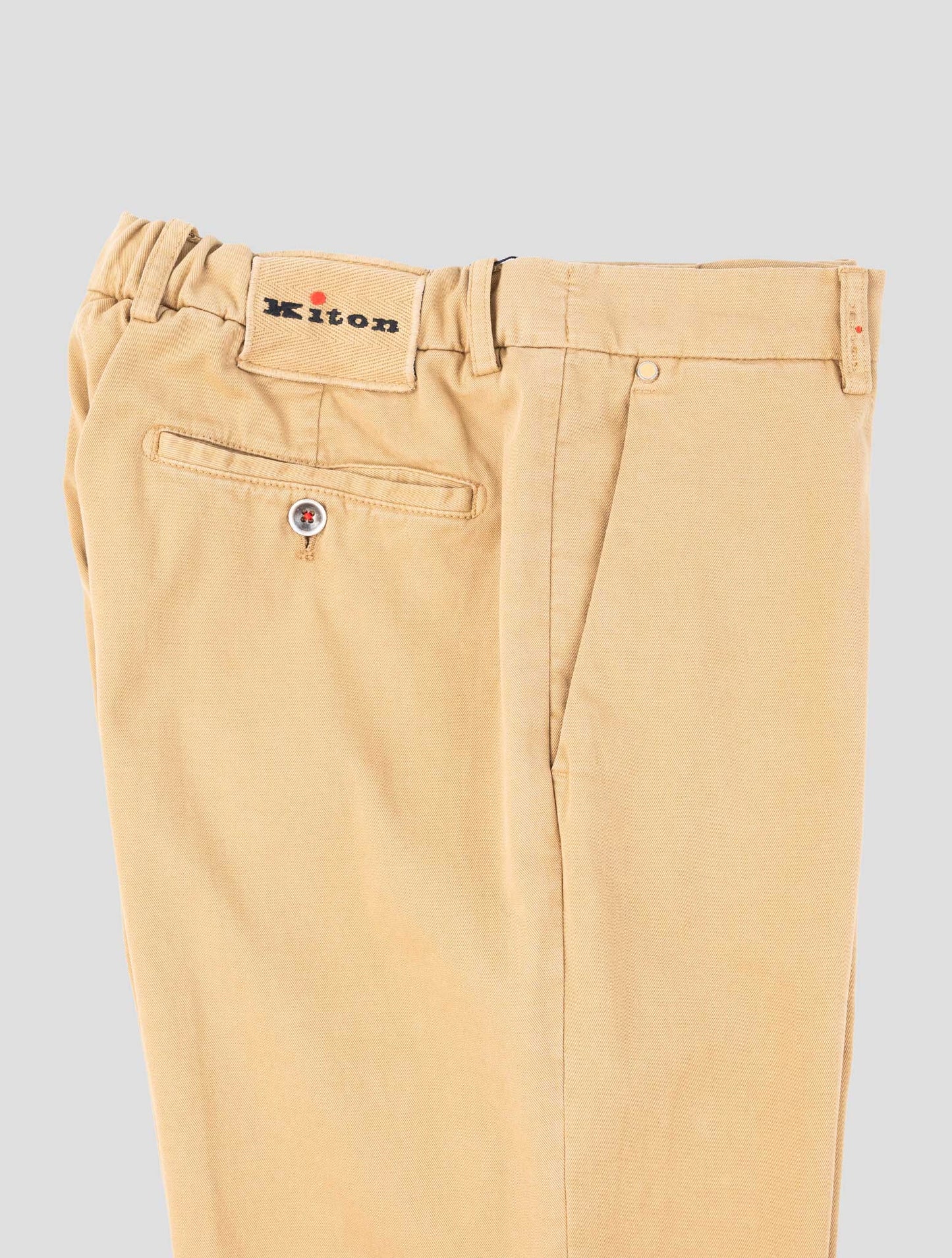 Kiton Brown Cotton Cashmere Ea Pants