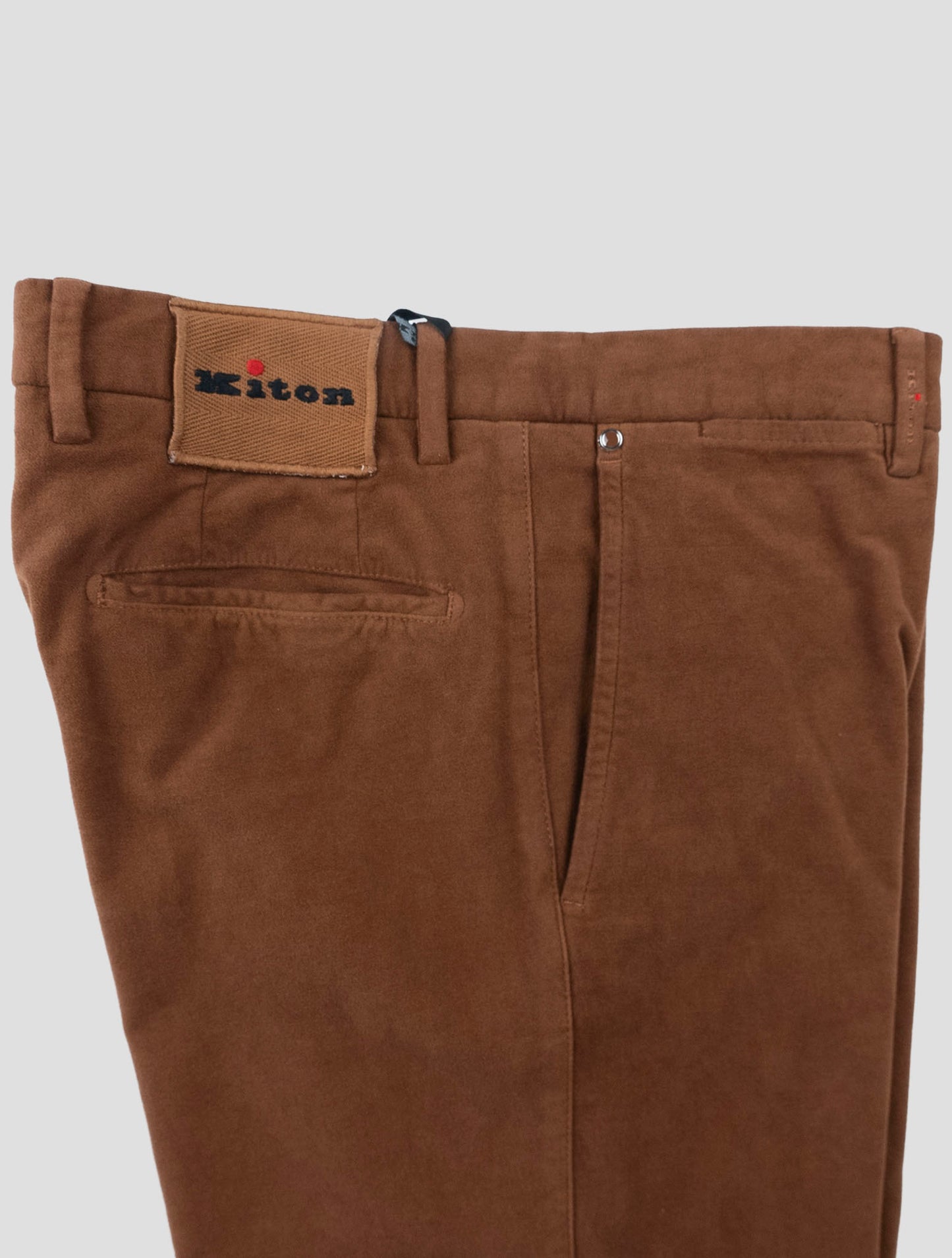 Kiton Brown Cotton Wool Ea Pants