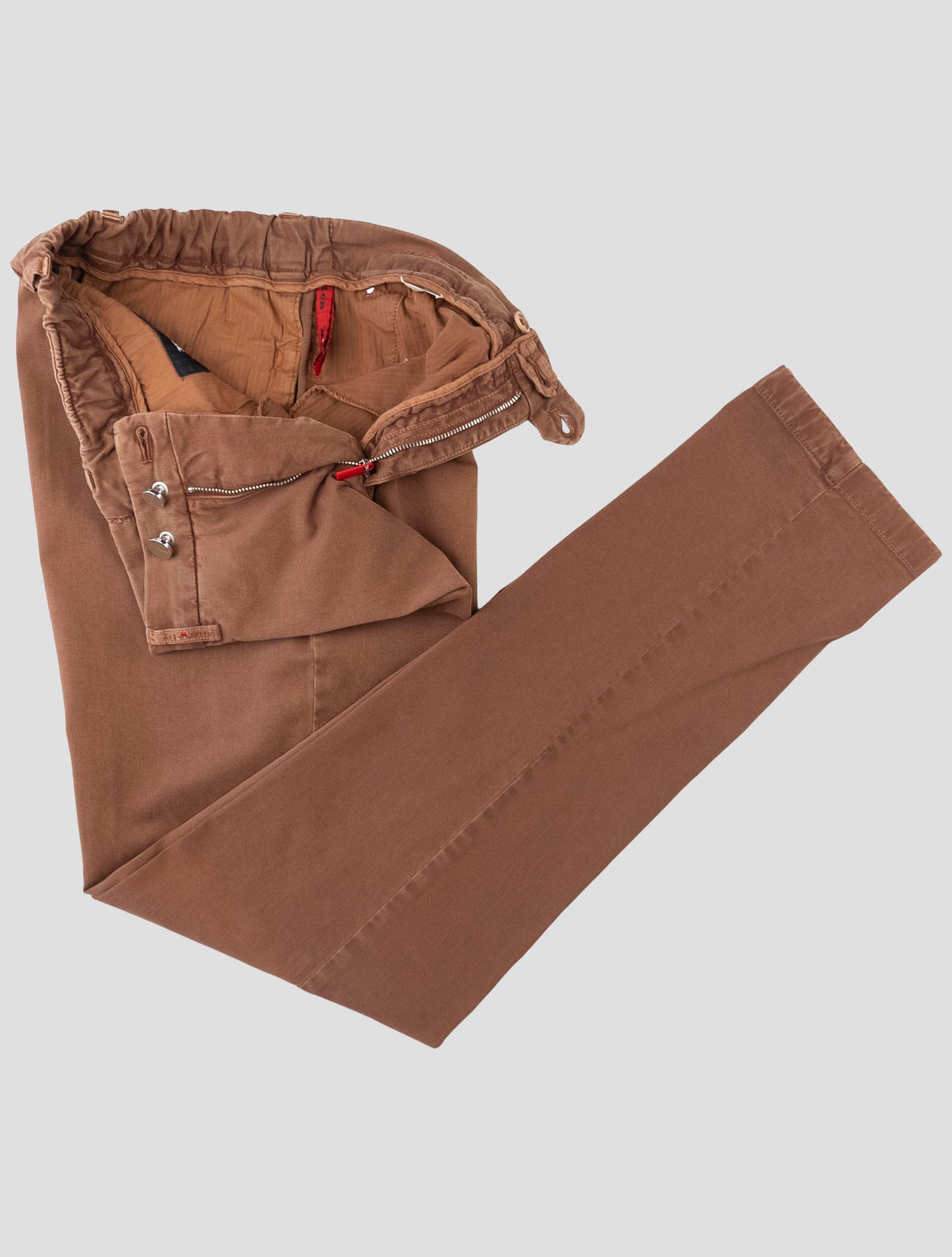 Kiton Brown Cotton Cashmere Ea Pants