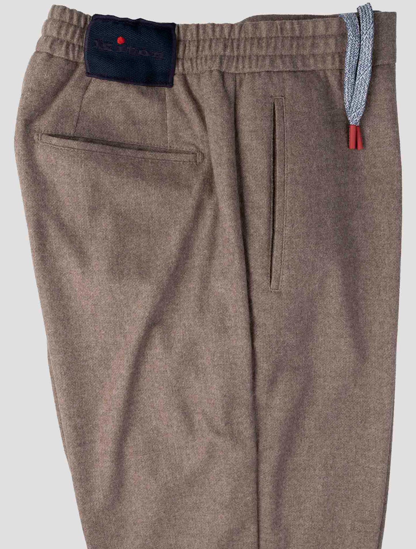 Kiton Brown Virgin Wool Cashmere Ea Pants