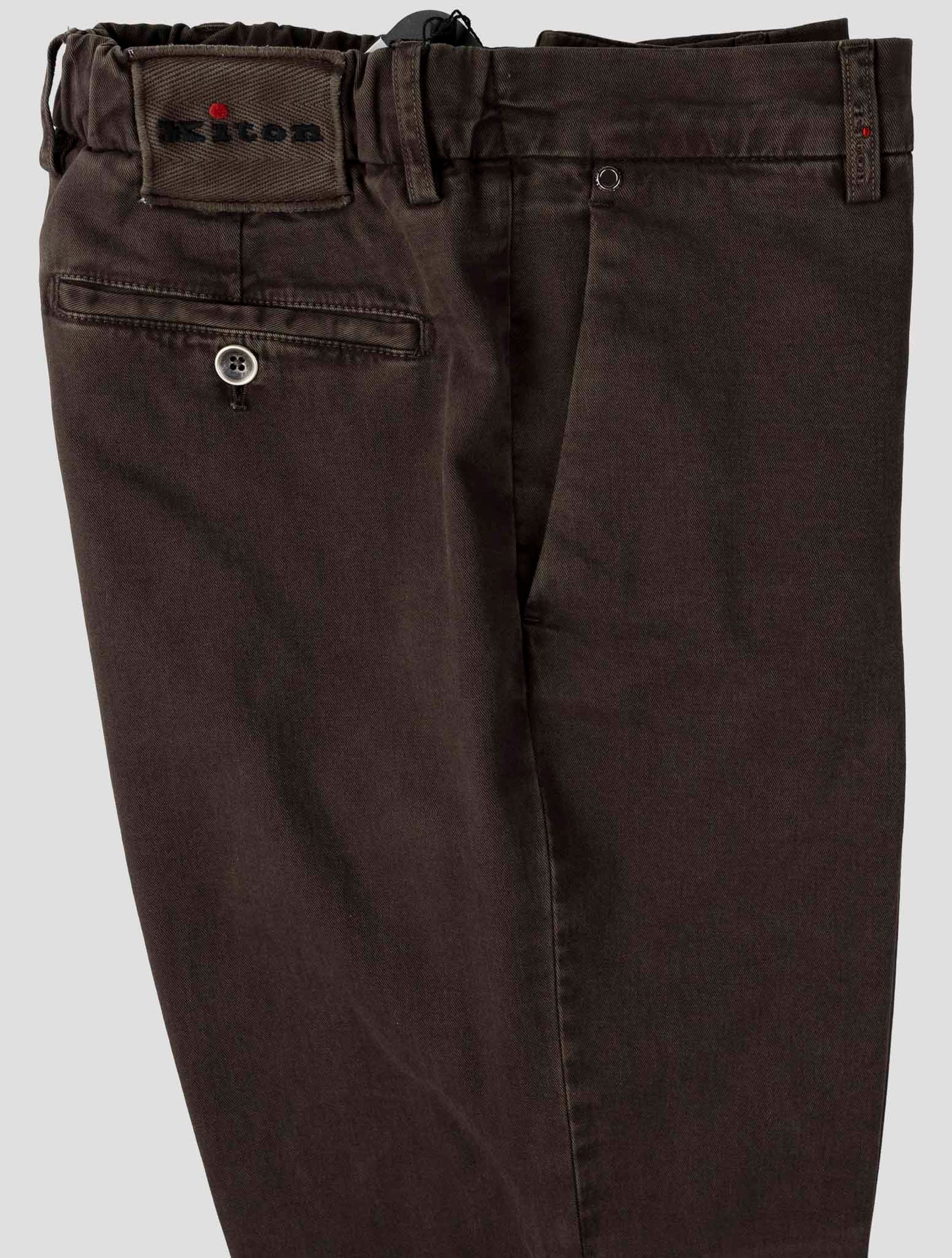 Kiton Brown Cotton Cashmere Ea Pants