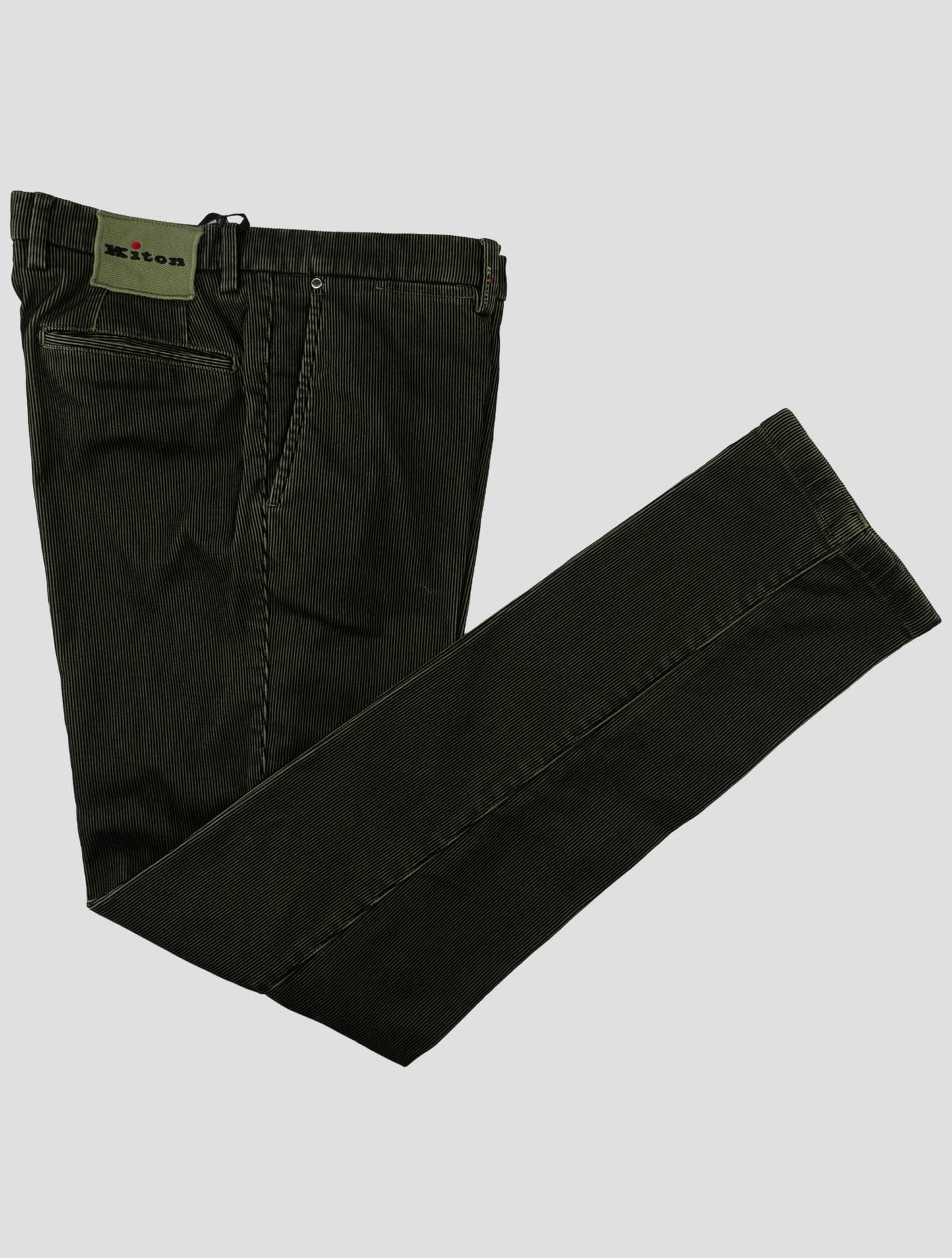 Kiton Green Cotton Pa Ea Velvet Pants