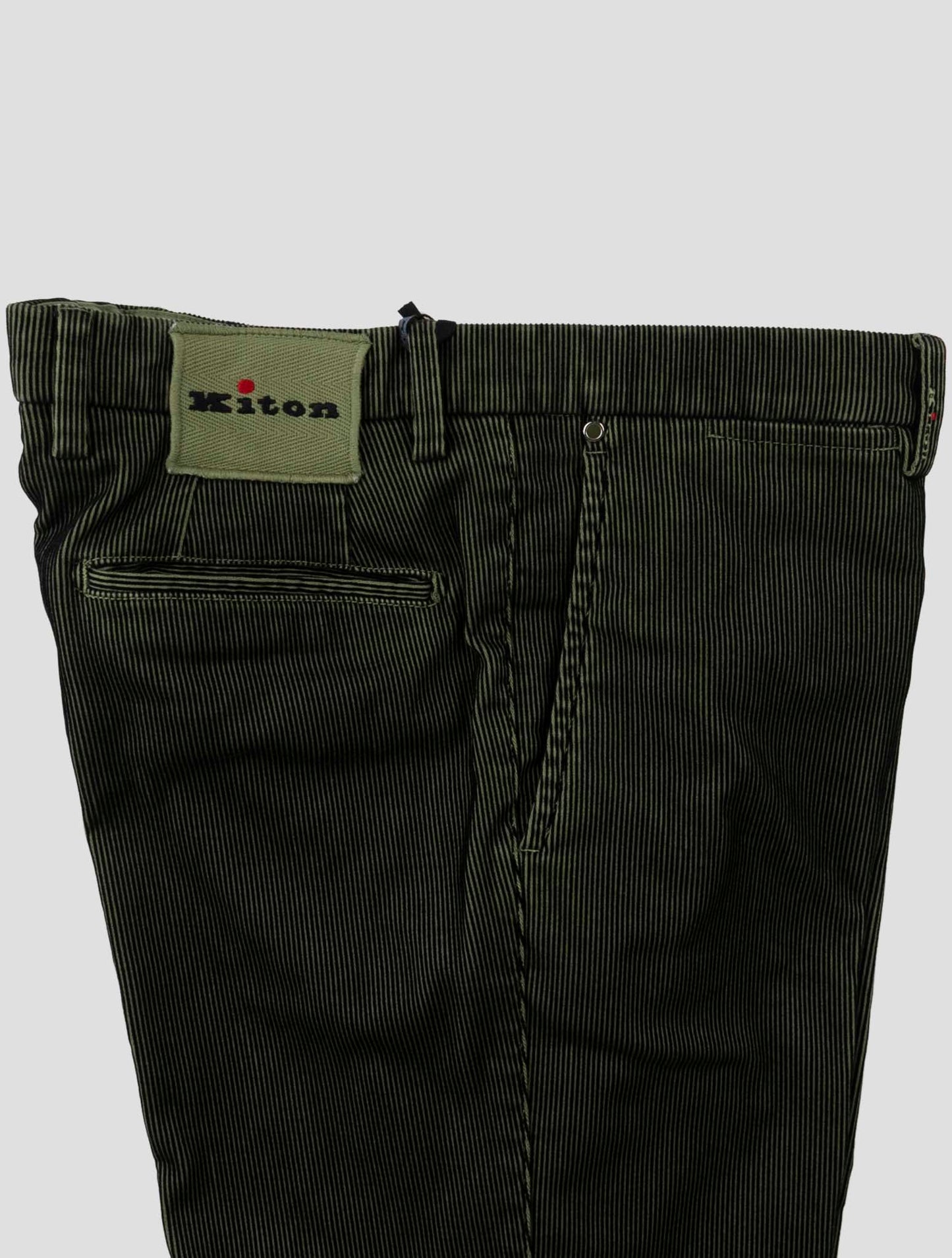 Kiton Green Cotton Pa Ea Velvet Pants