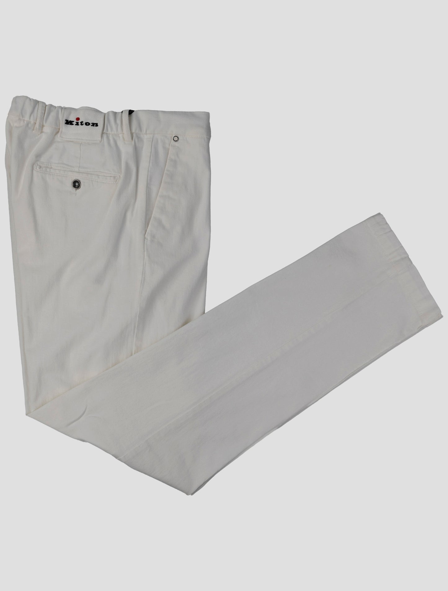 Kiton White Cotton Cashmere Ea Pants