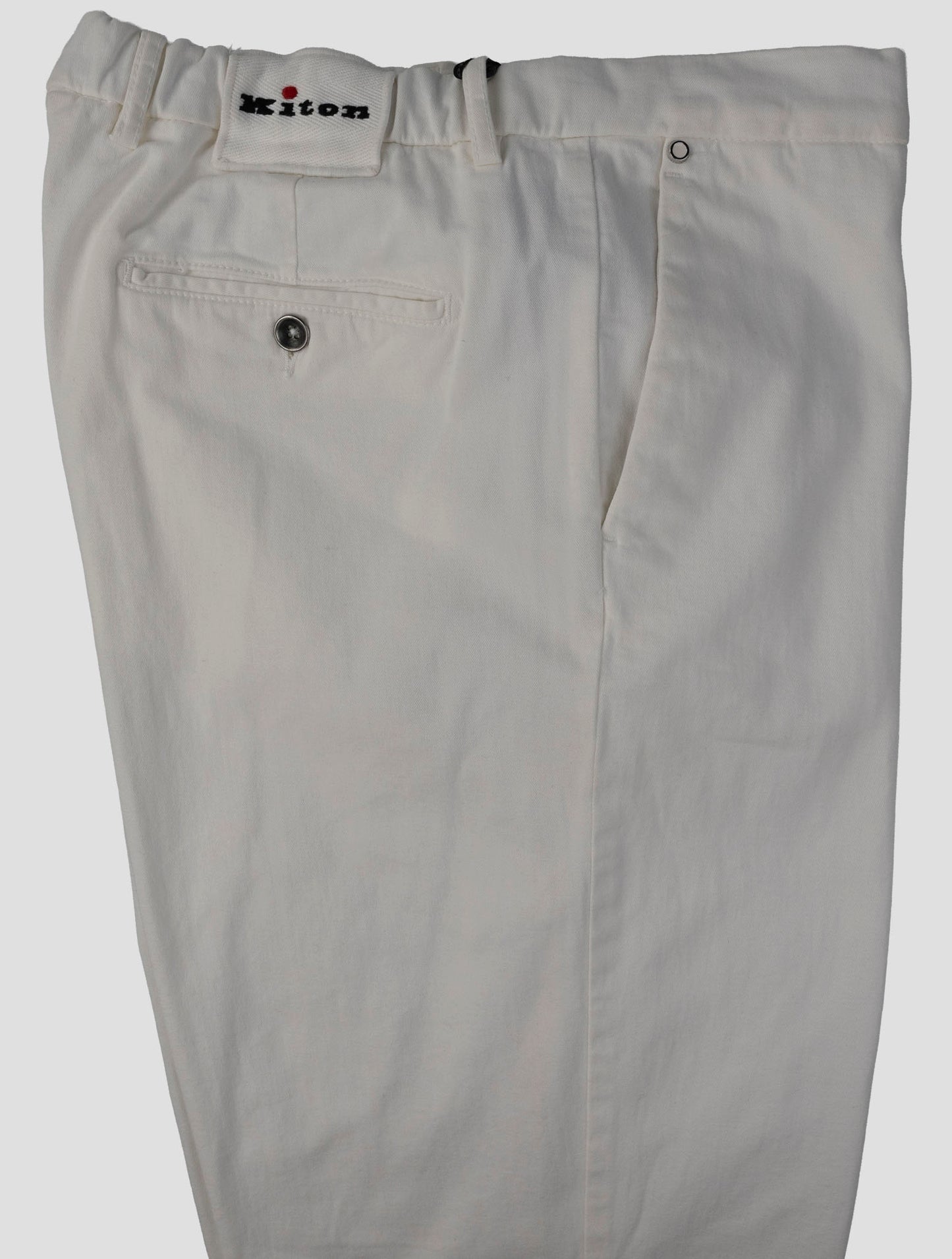 Kiton White Cotton Cashmere Ea Pants
