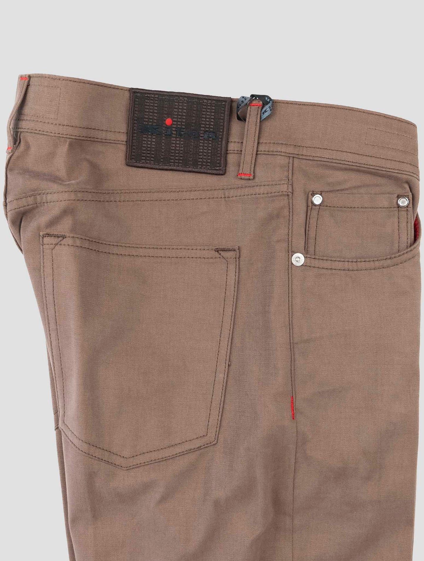 Kiton Brown Cotton Jeans