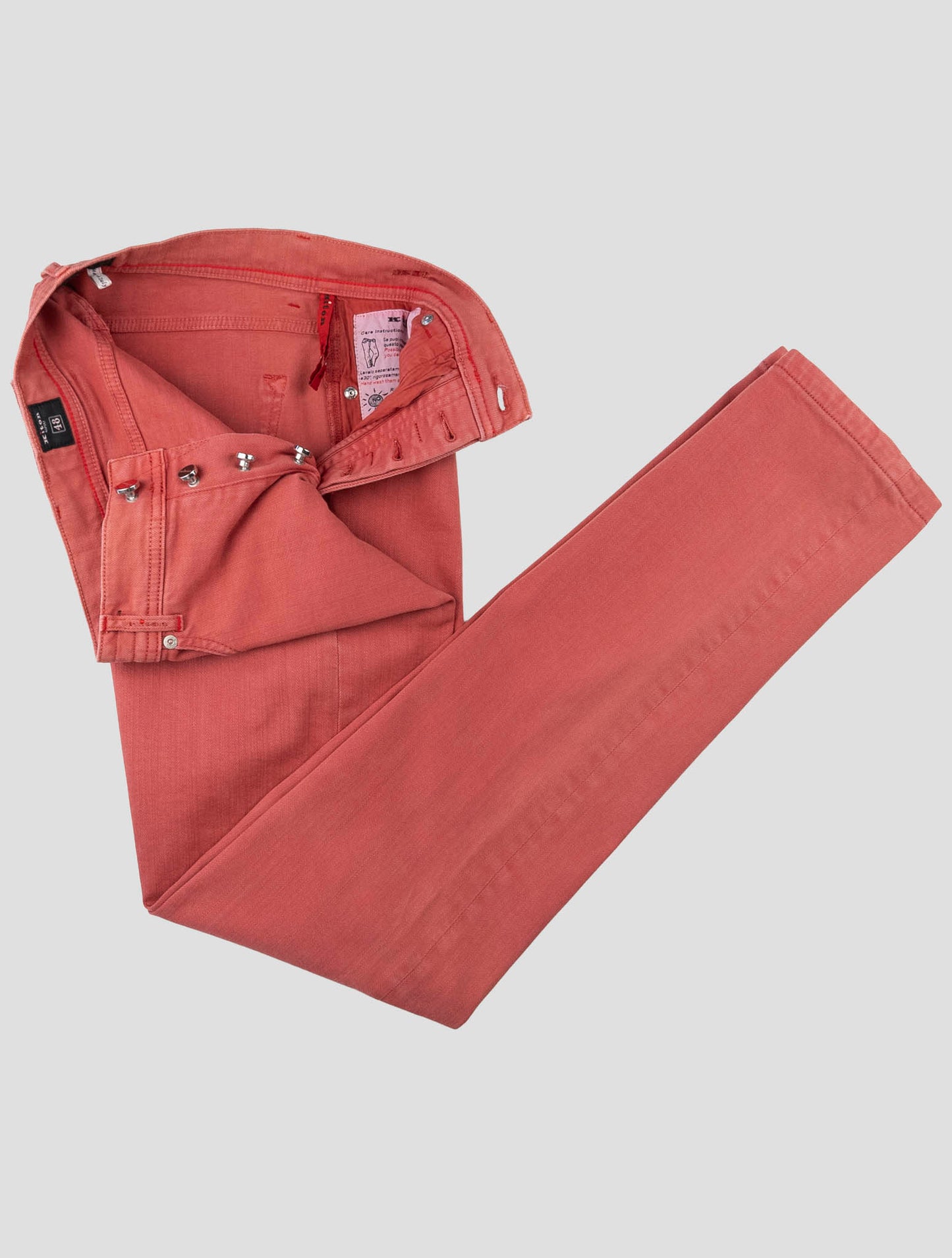 Kiton Red Cotton Ea Jeans