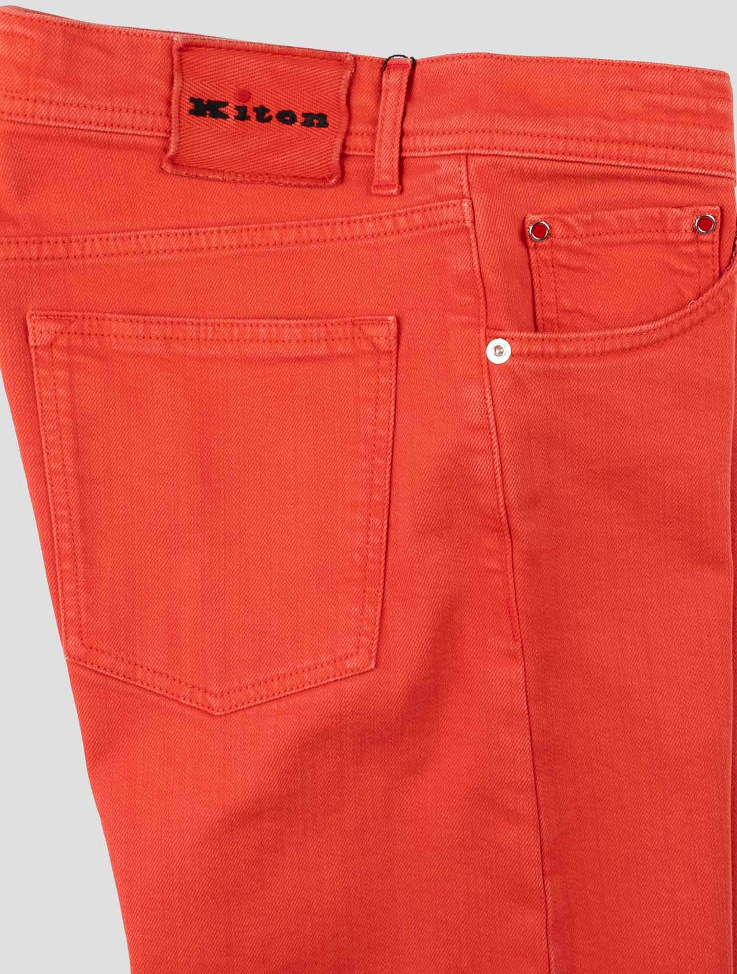 Kiton Red Cotton Ea Jeans