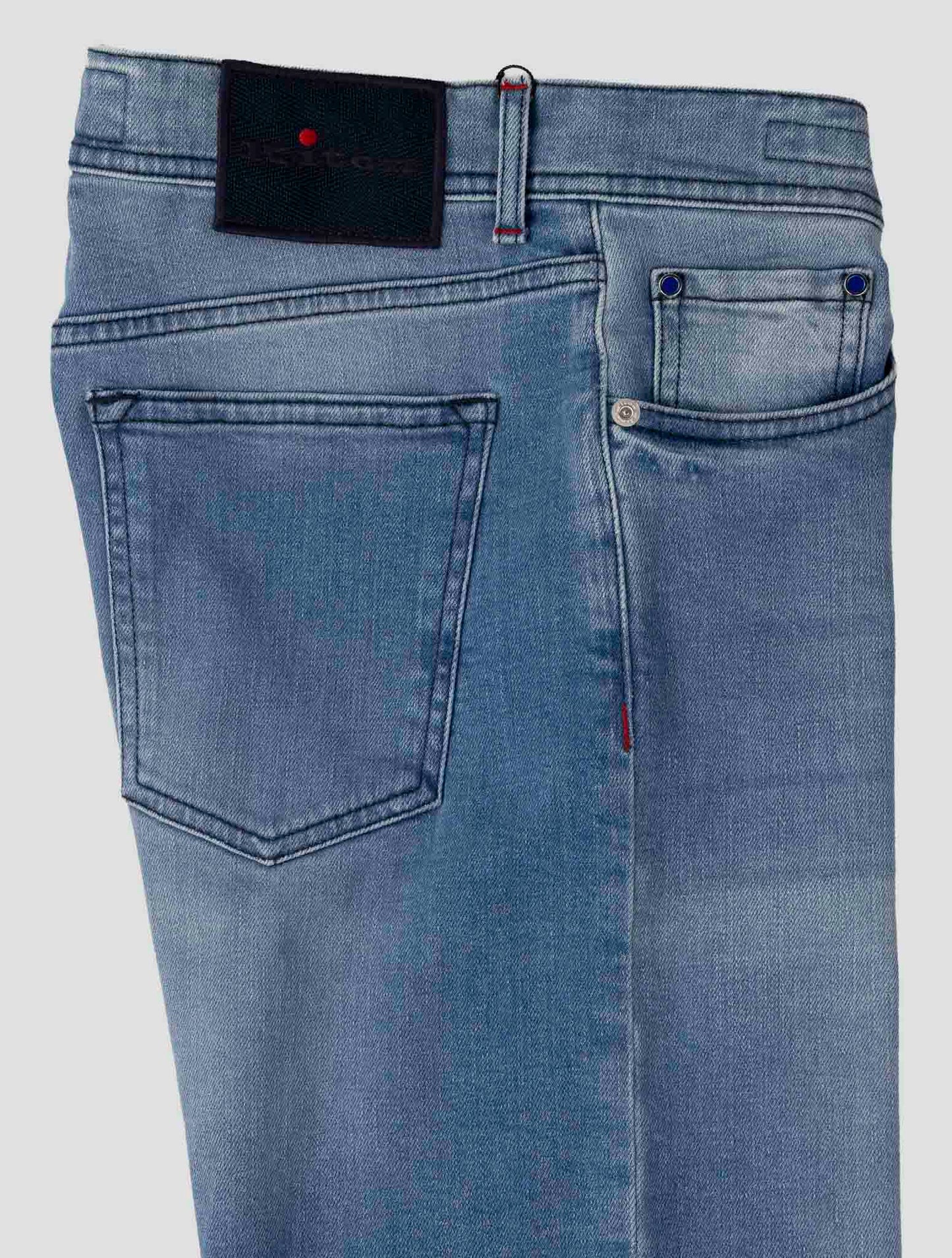 Kiton Light Blue Cotton Ea Jeans