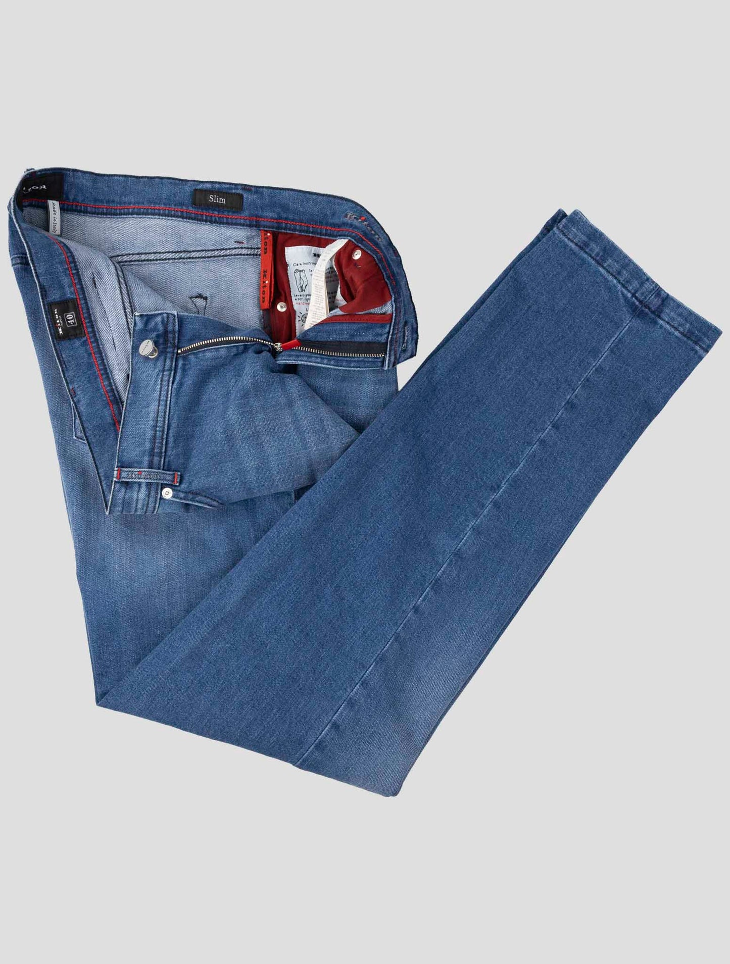 Kiton Blue Cotton Ea Jeans