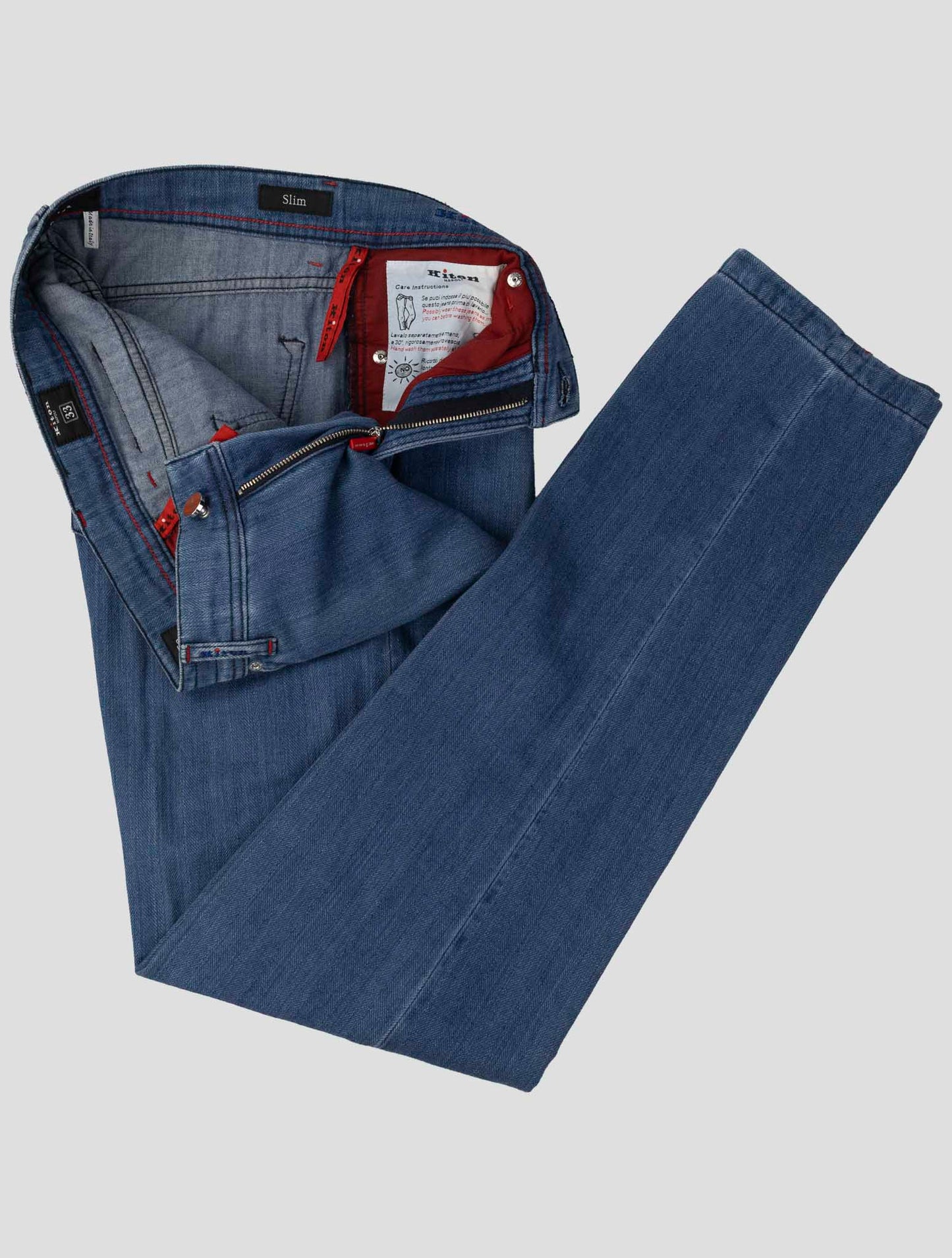 Kiton Blue Cotton Ea Jeans