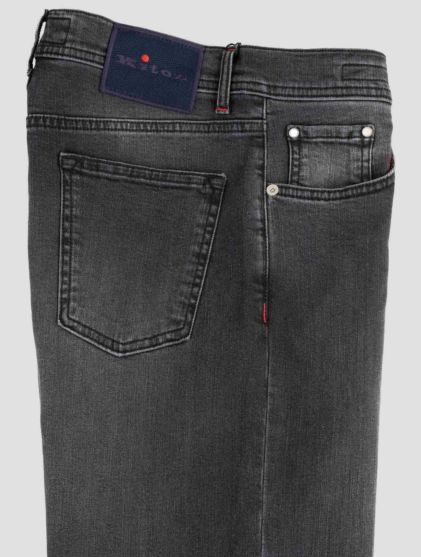 Kiton Gray Cotton Ea Jeans