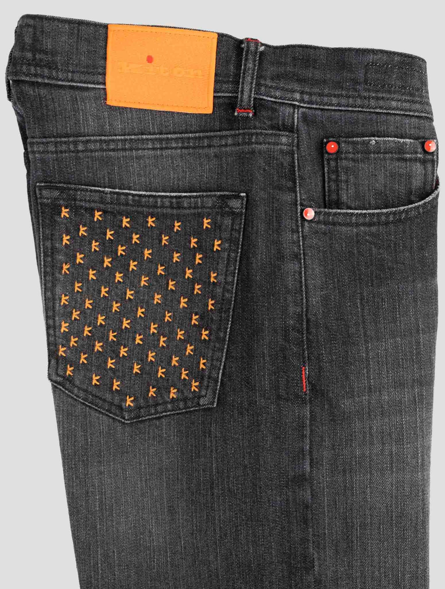Kiton Dark Gray Cotton Ea Jeans