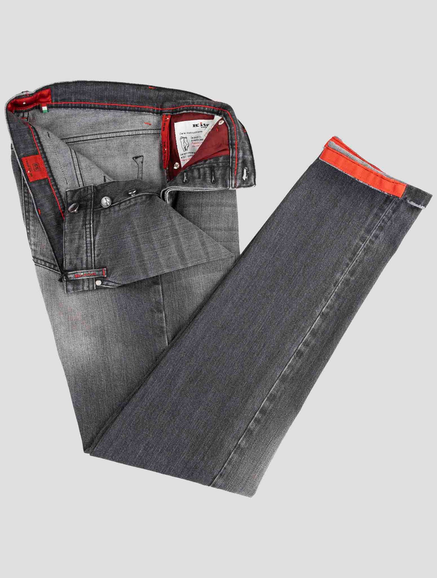 Kiton Dark Gray Cotton Ea Jeans