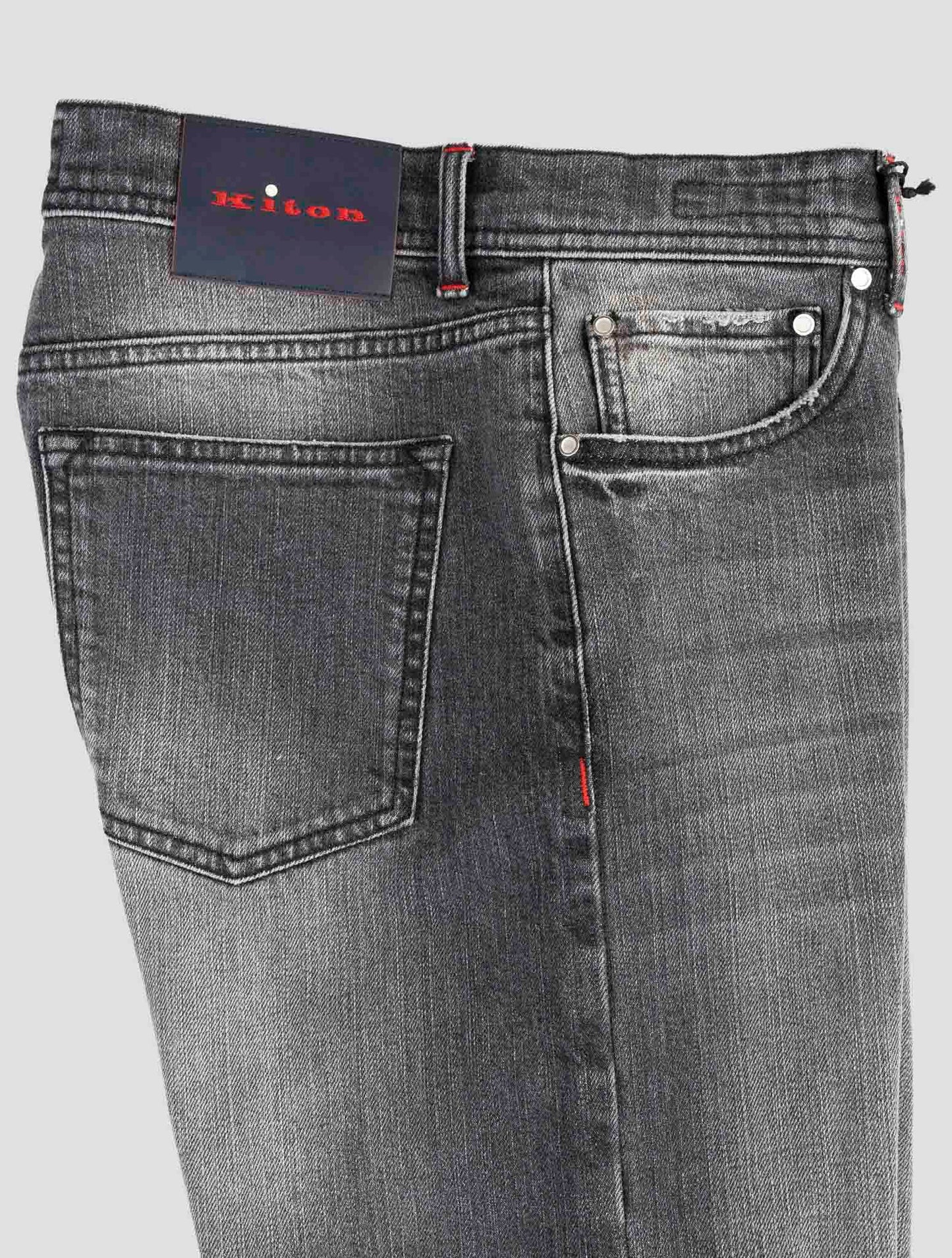 Kiton Dark Gray Cotton Ea Jeans