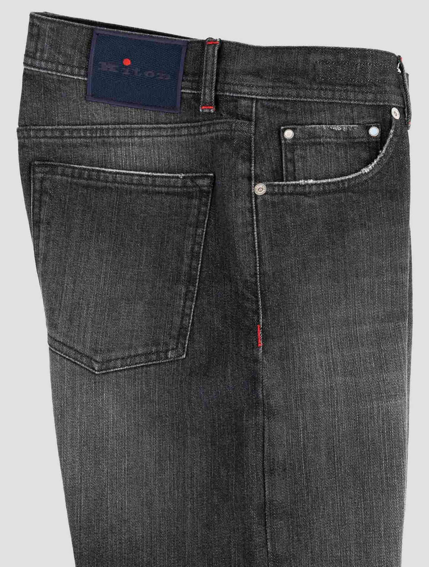 Kiton Dark Gray Cotton Ea Jeans