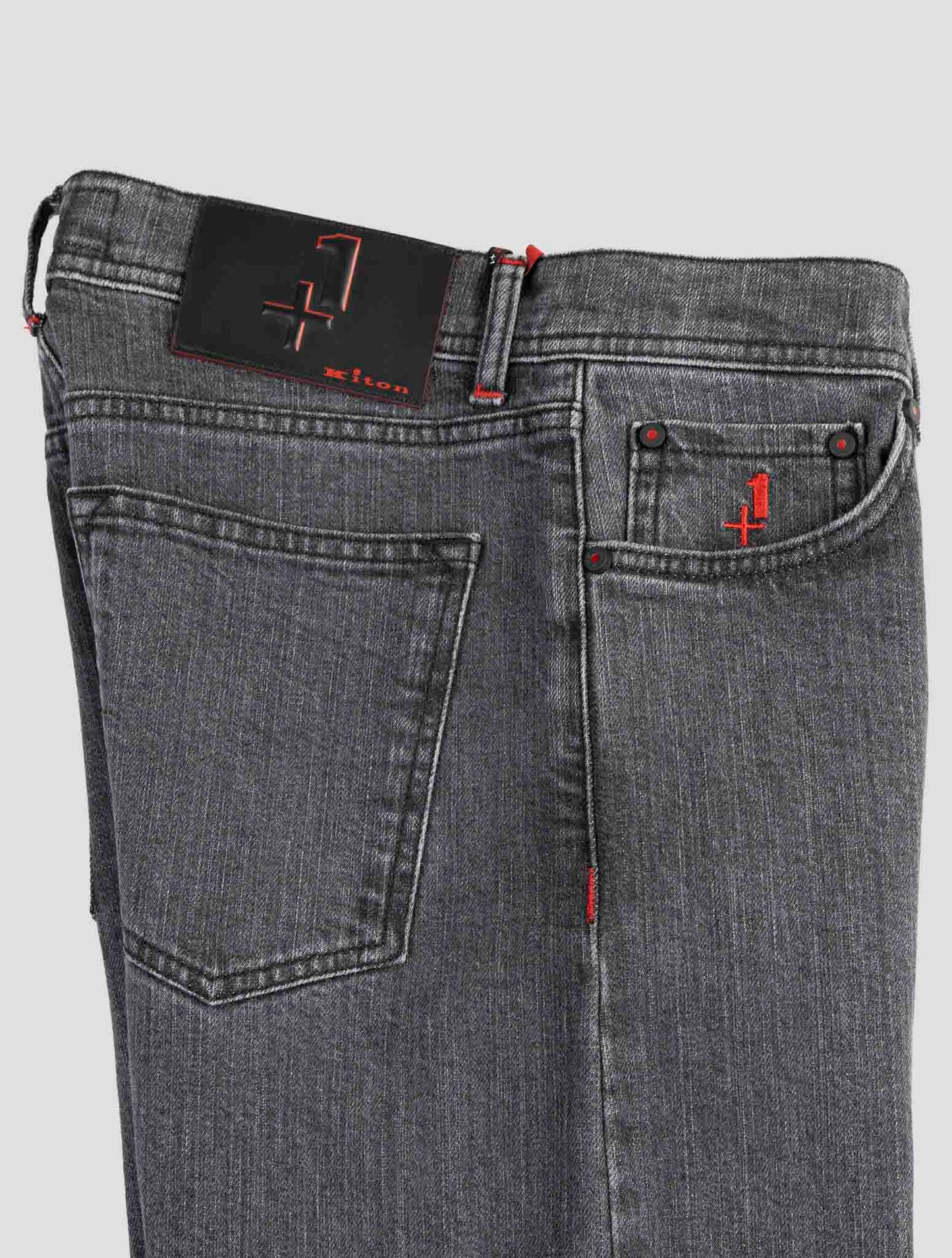 Kiton Dark Gray Cotton Ea Jeans