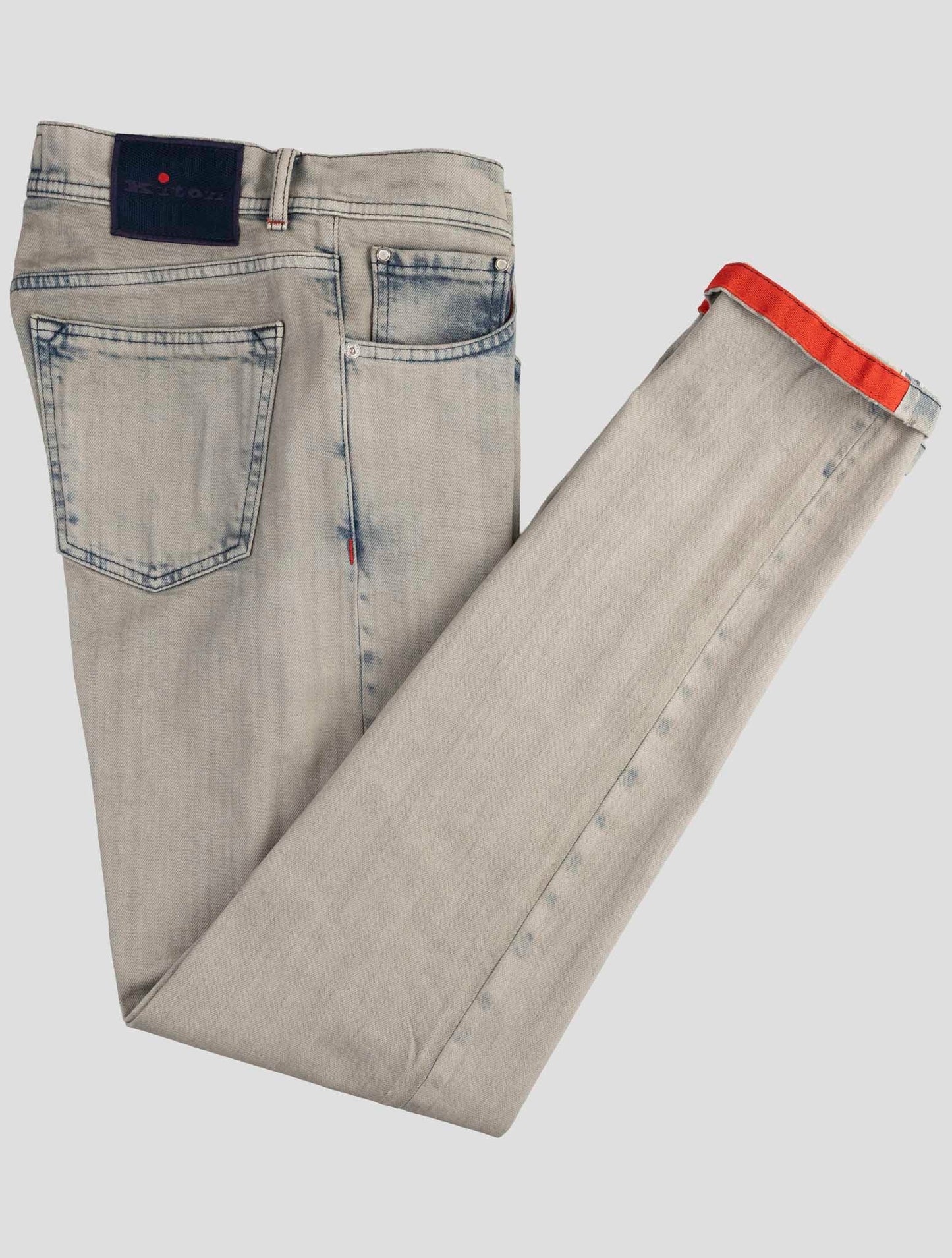 Kiton Gray Cotton Ea Jeans