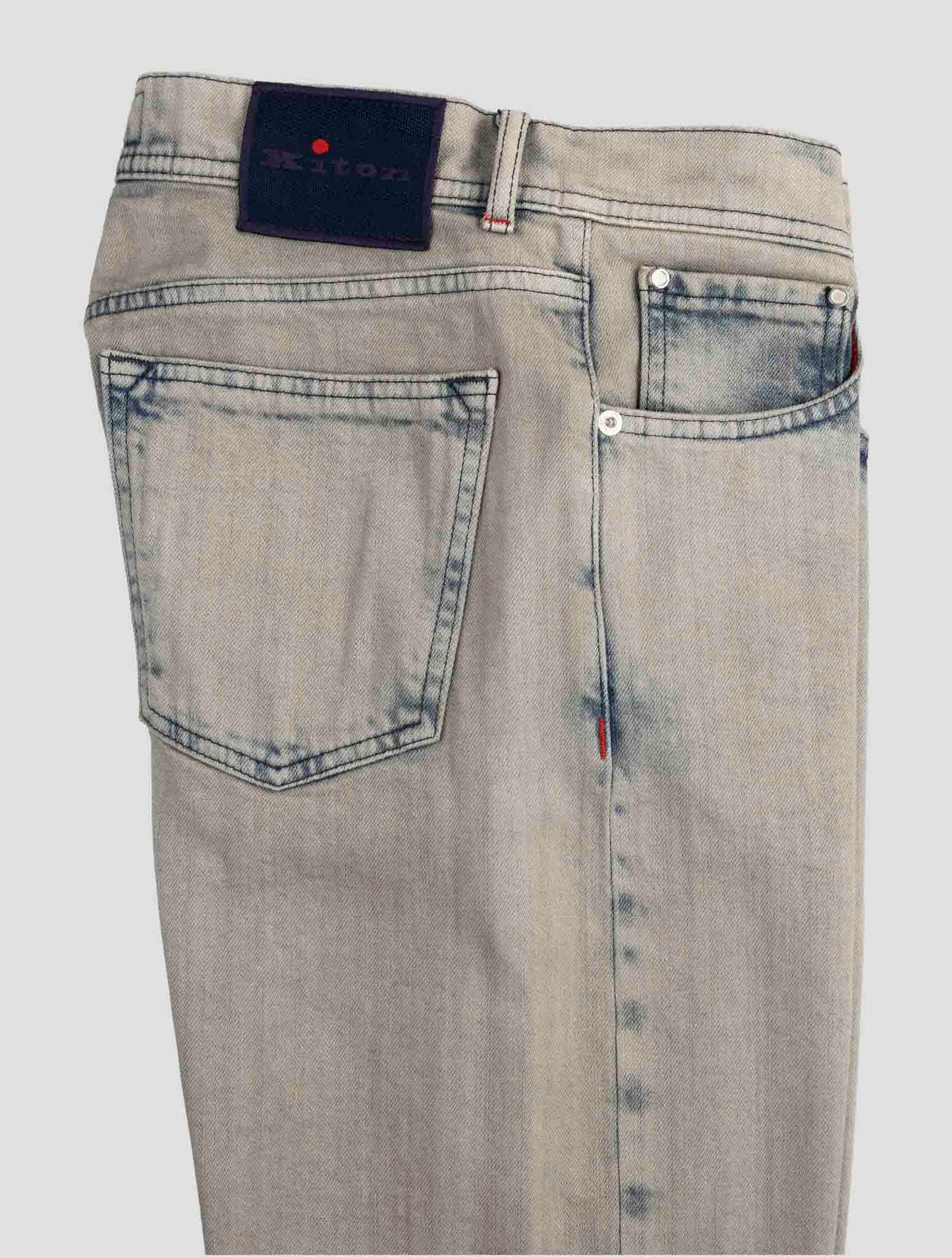 Kiton Gray Cotton Ea Jeans