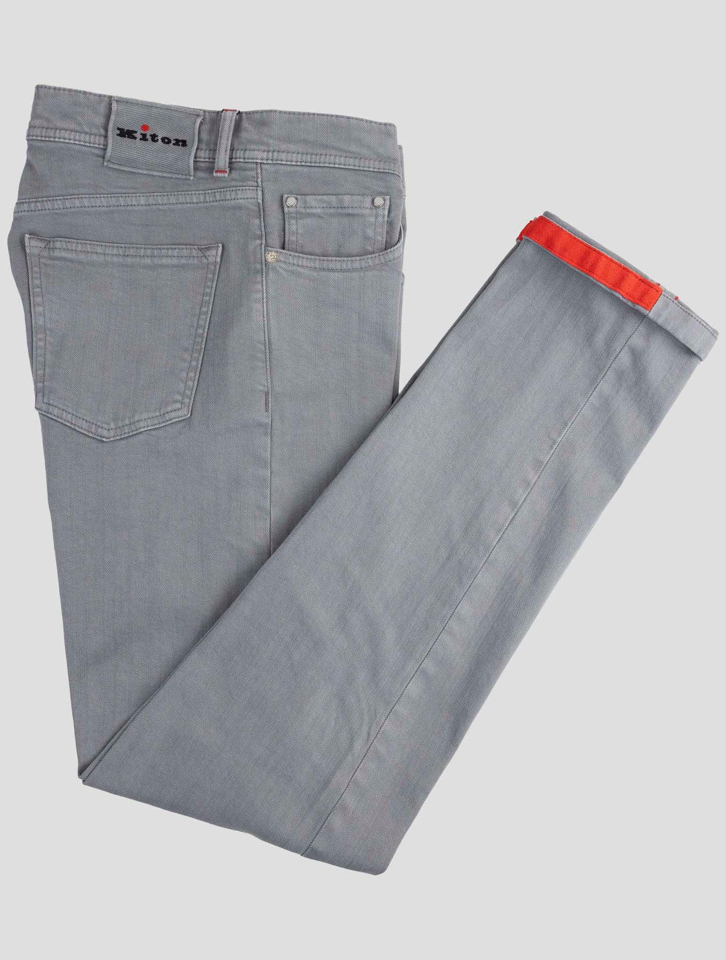 Kiton Gray Cotton Jeans
