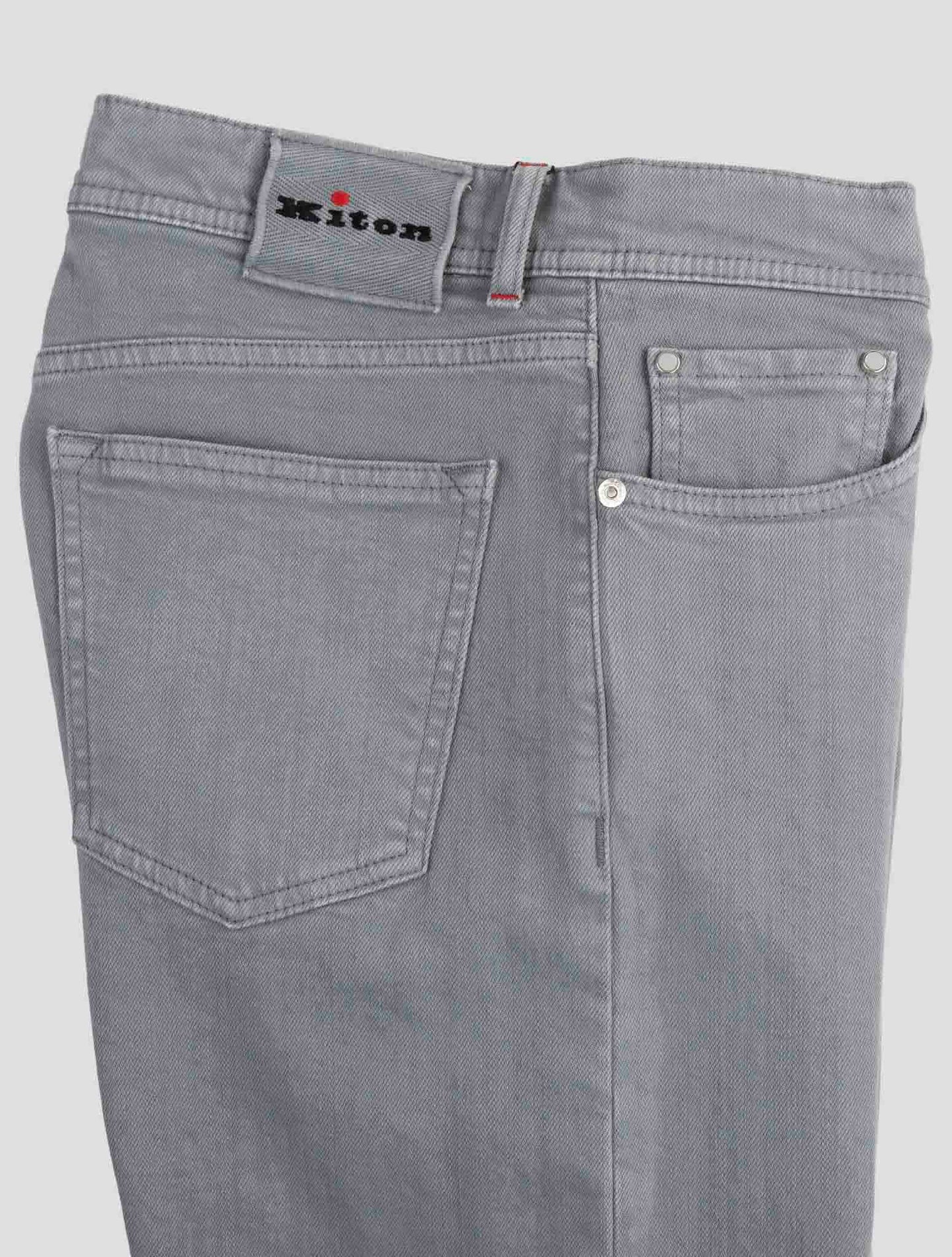 Kiton Gray Cotton Jeans