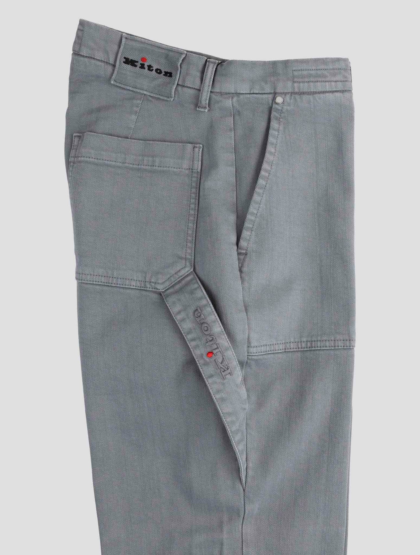 Kiton Gray Cotton Jeans
