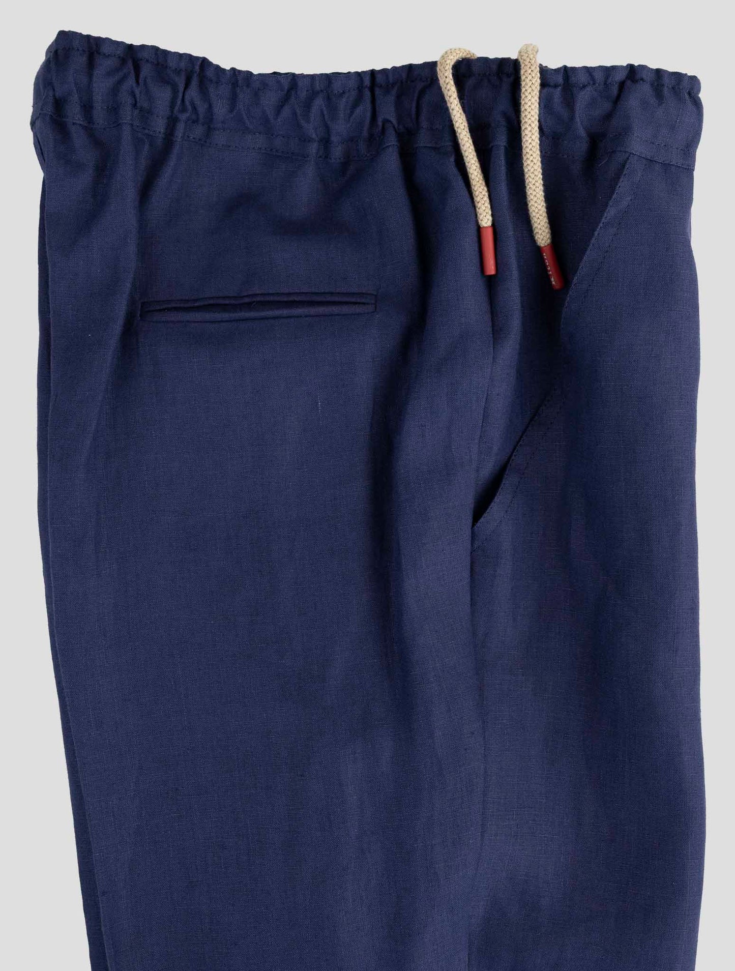 Kiton Dark Blue Linen Pants