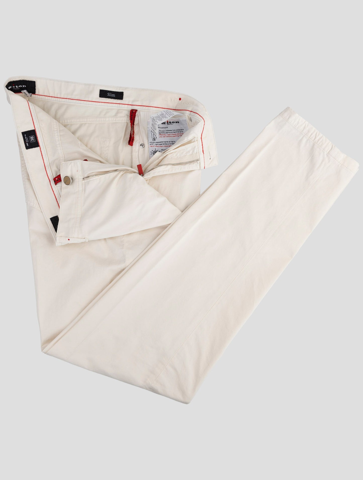 Kiton White Cotton Ea Jeans