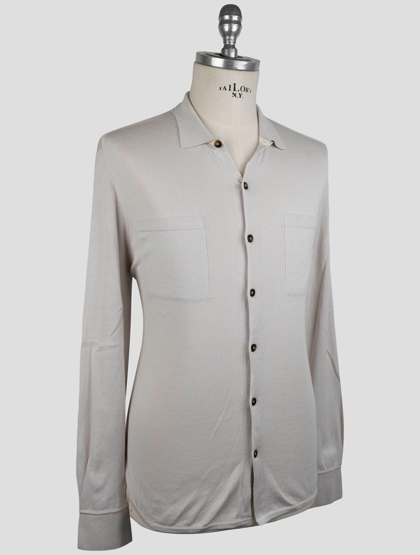 Kiton Gray Cotton Shirt