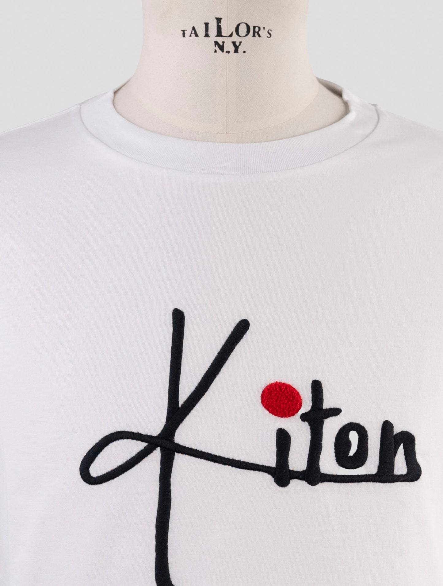 Kiton White Cotton T-Shirt