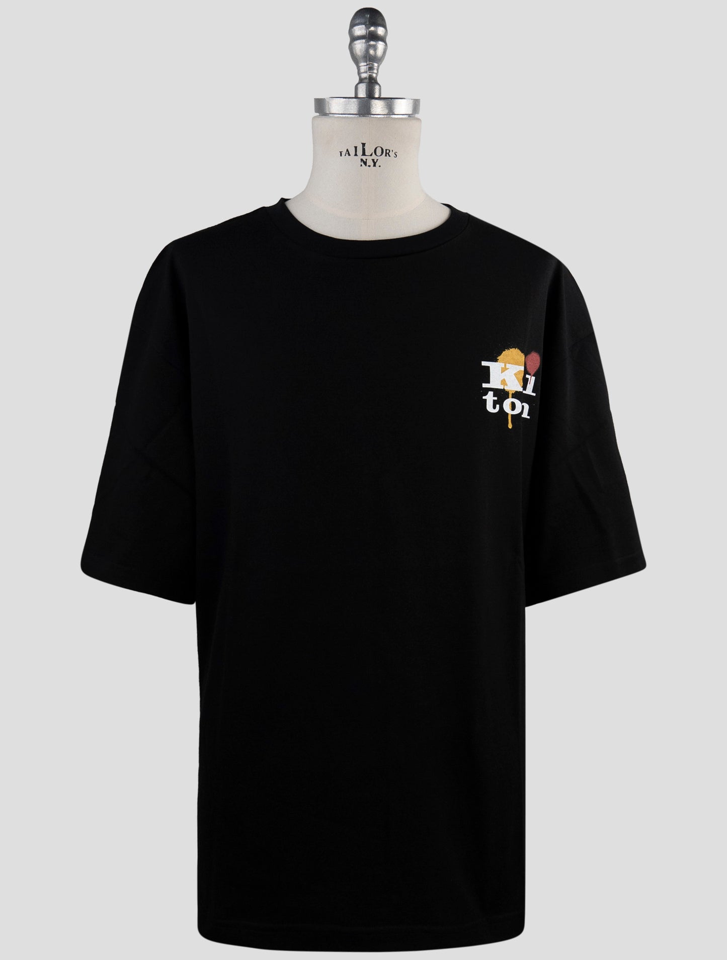 Kiton Black Cotton T-Shirt