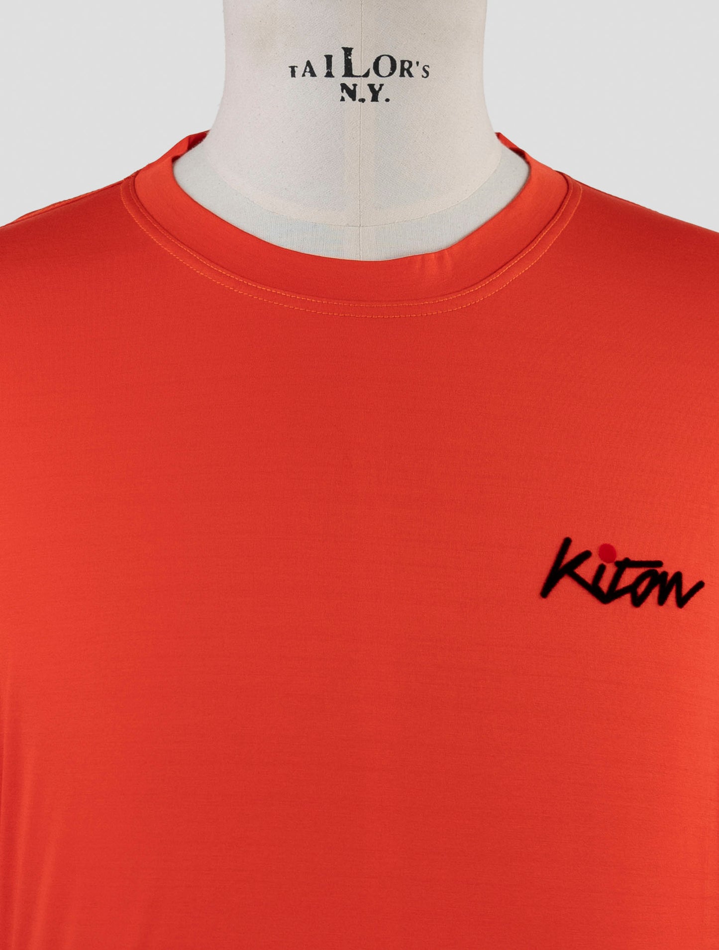 Kiton Orange Cotton T-Shirt