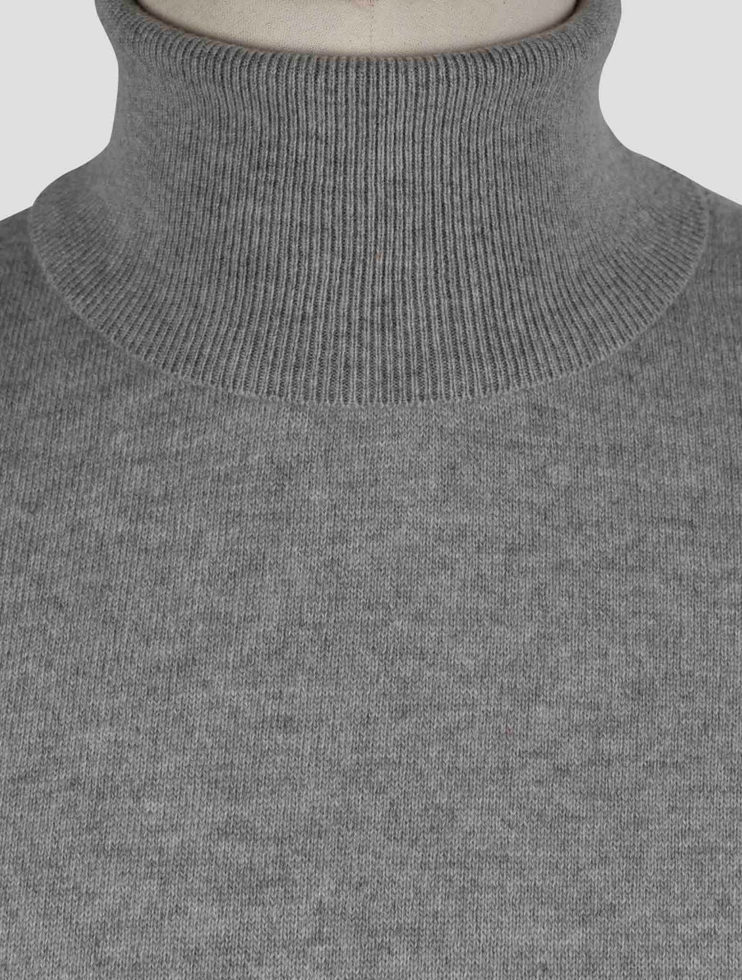 Kiton Gray Orange Cashmere Sweater Turtleneck