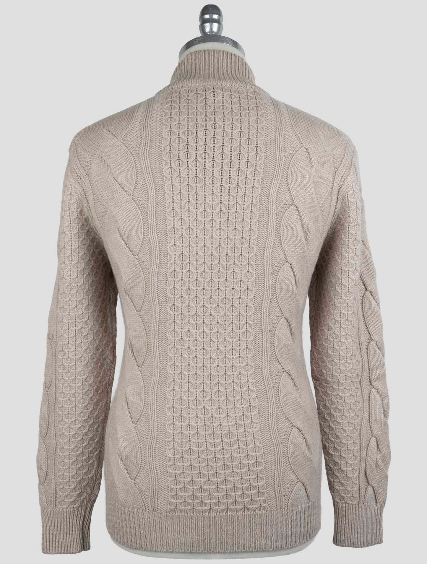 Kiton Beige Cashmere Sweater Half Zip