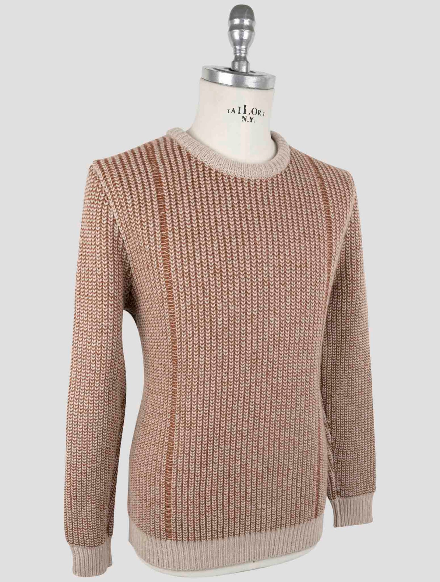 Kiton Beige Cashmere Sweater Crewneck