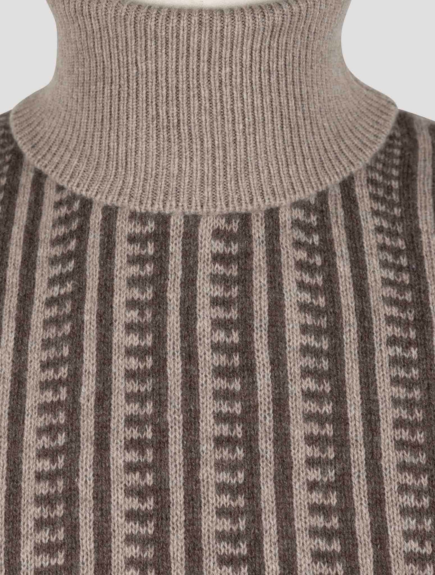 Kiton Brown Wool Sweater Turtleneck