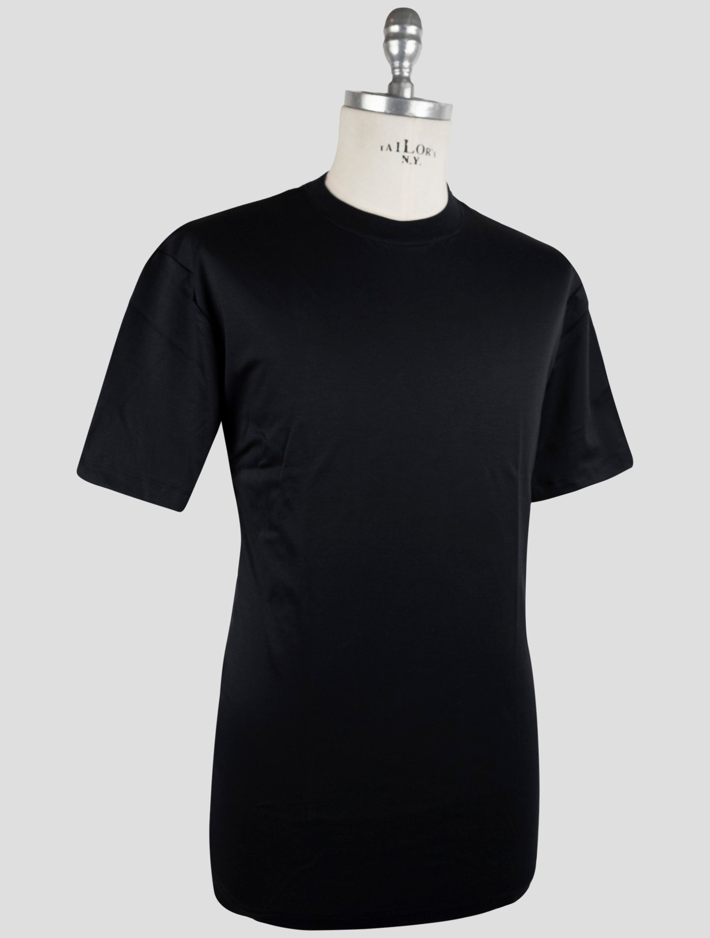 Kiton Black Cotton T-Shirt