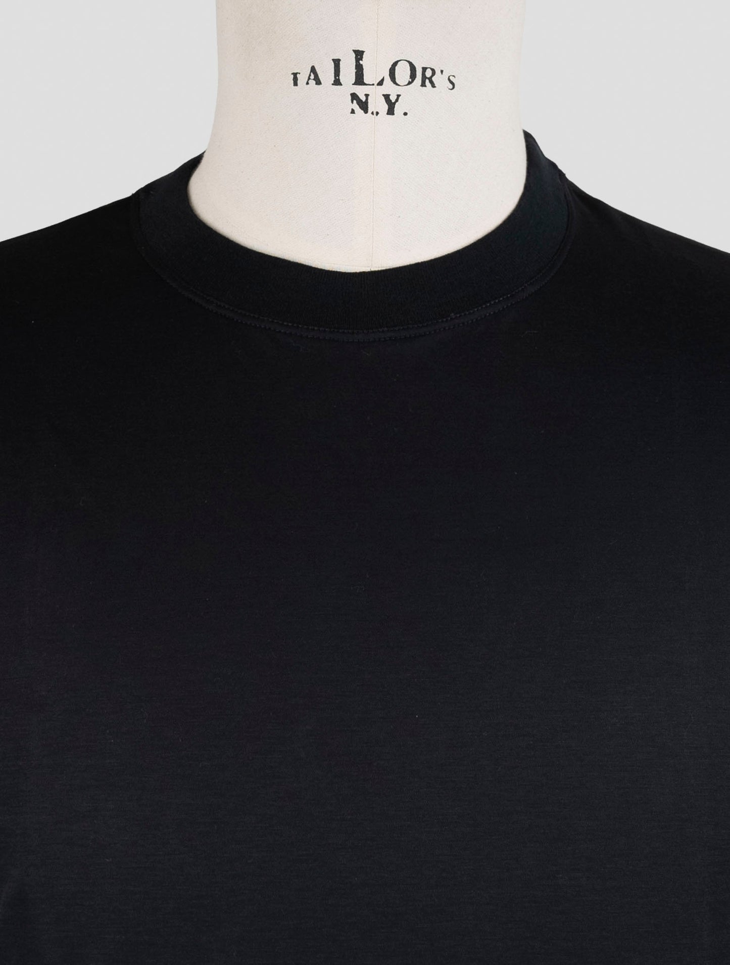 Kiton Black Cotton T-Shirt