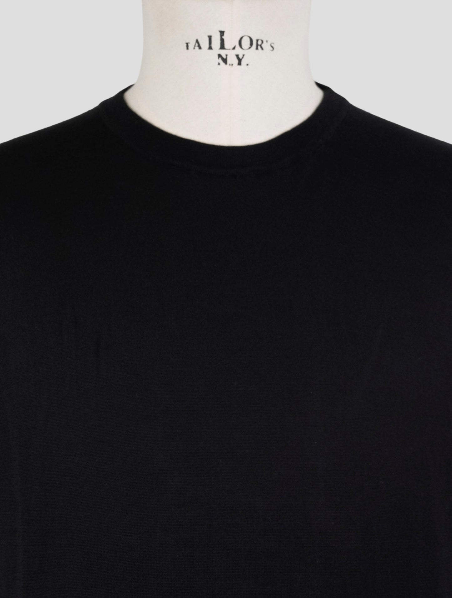 Kiton Black Cotton T-Shirt