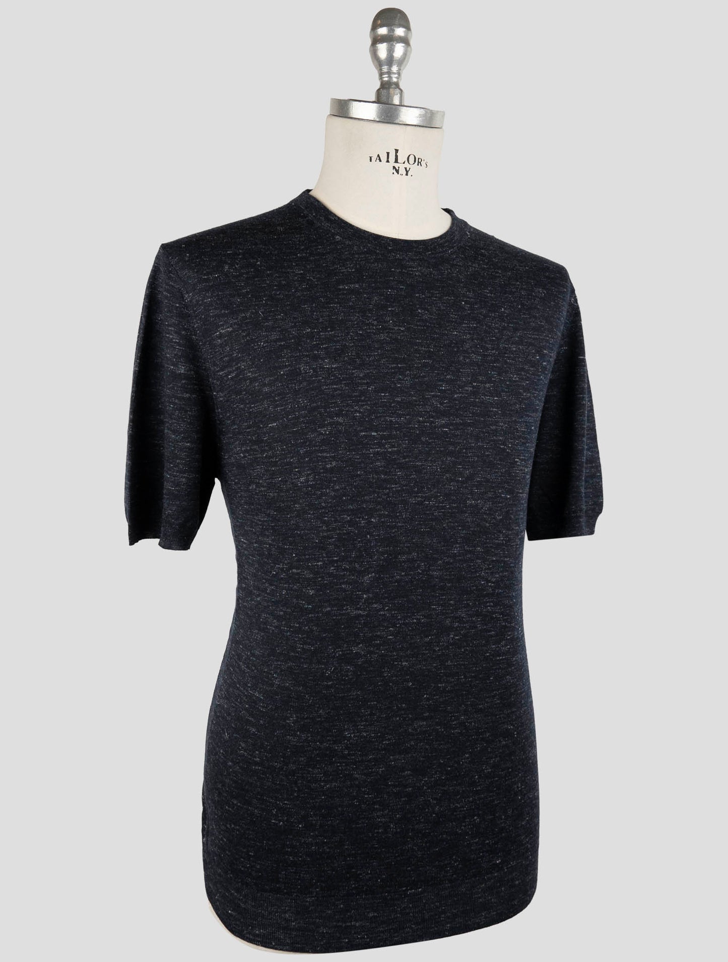 Kiton Blue Silk Cashmere Linen T-Shirt