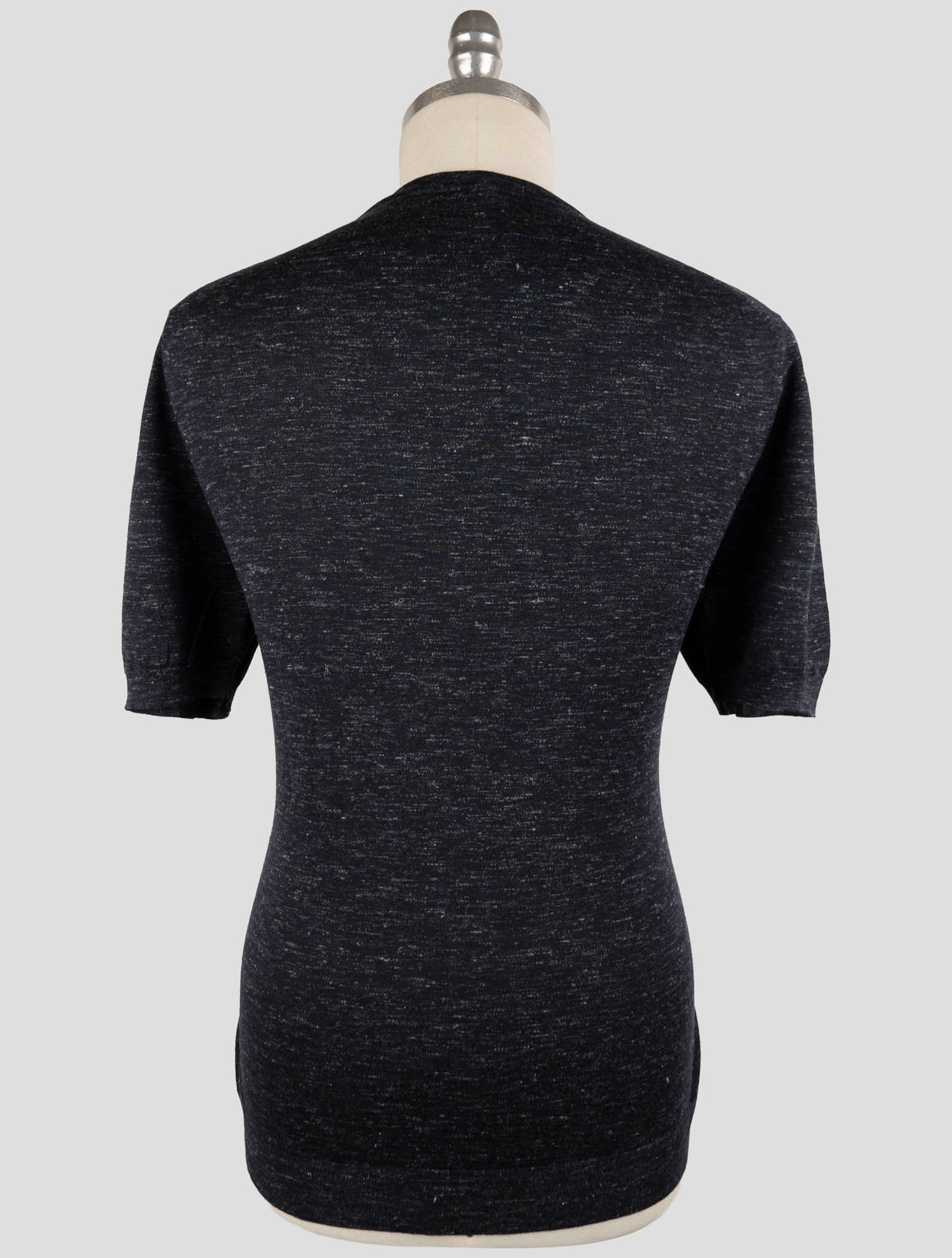 Kiton Blue Silk Cashmere Linen T-Shirt