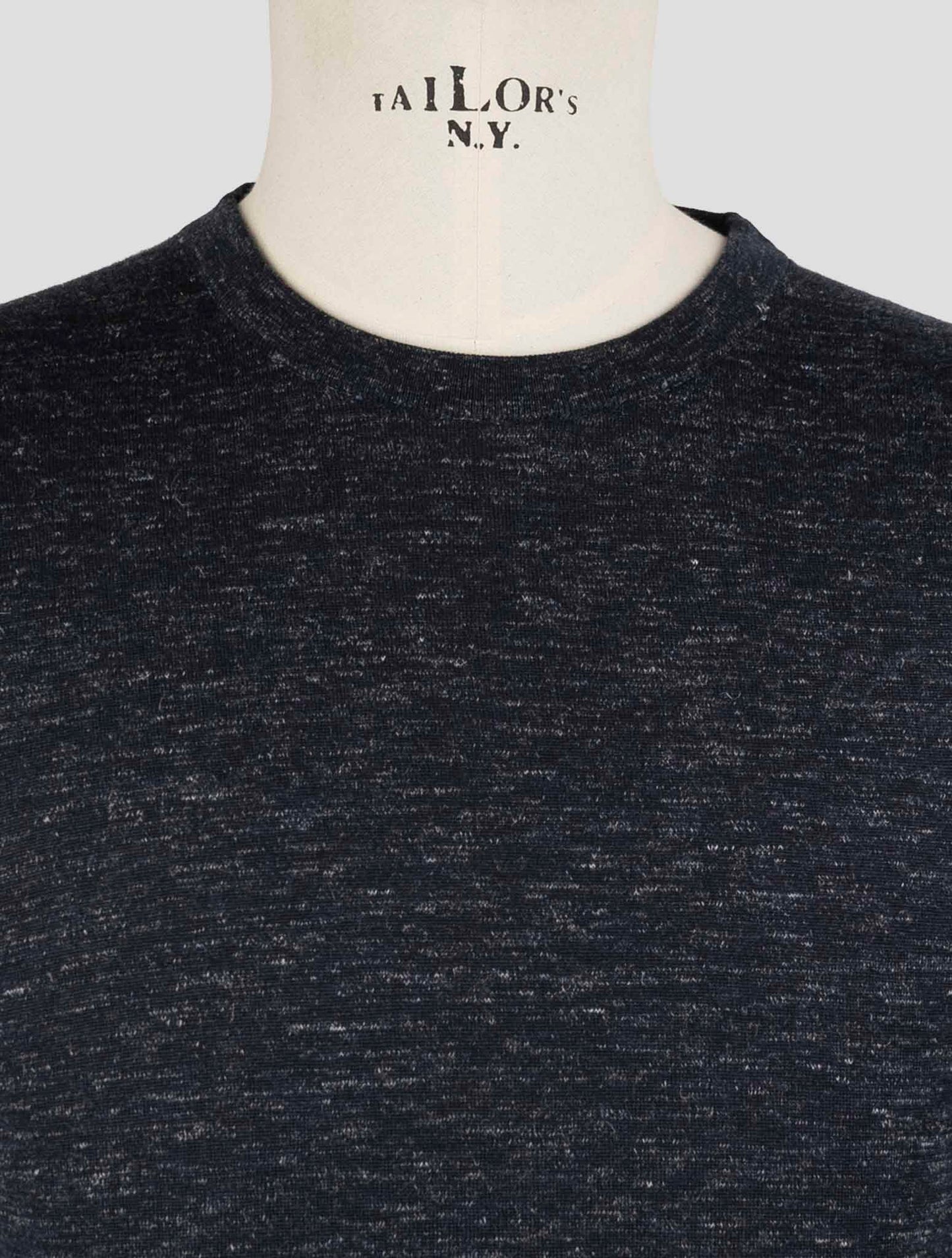 Kiton Blue Silk Cashmere Linen T-Shirt