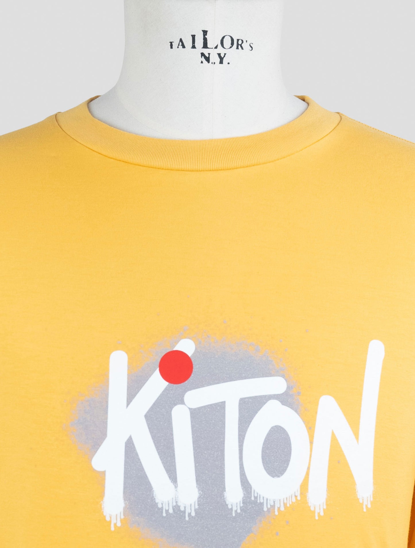 Kiton Yellow Cotton T-Shirt