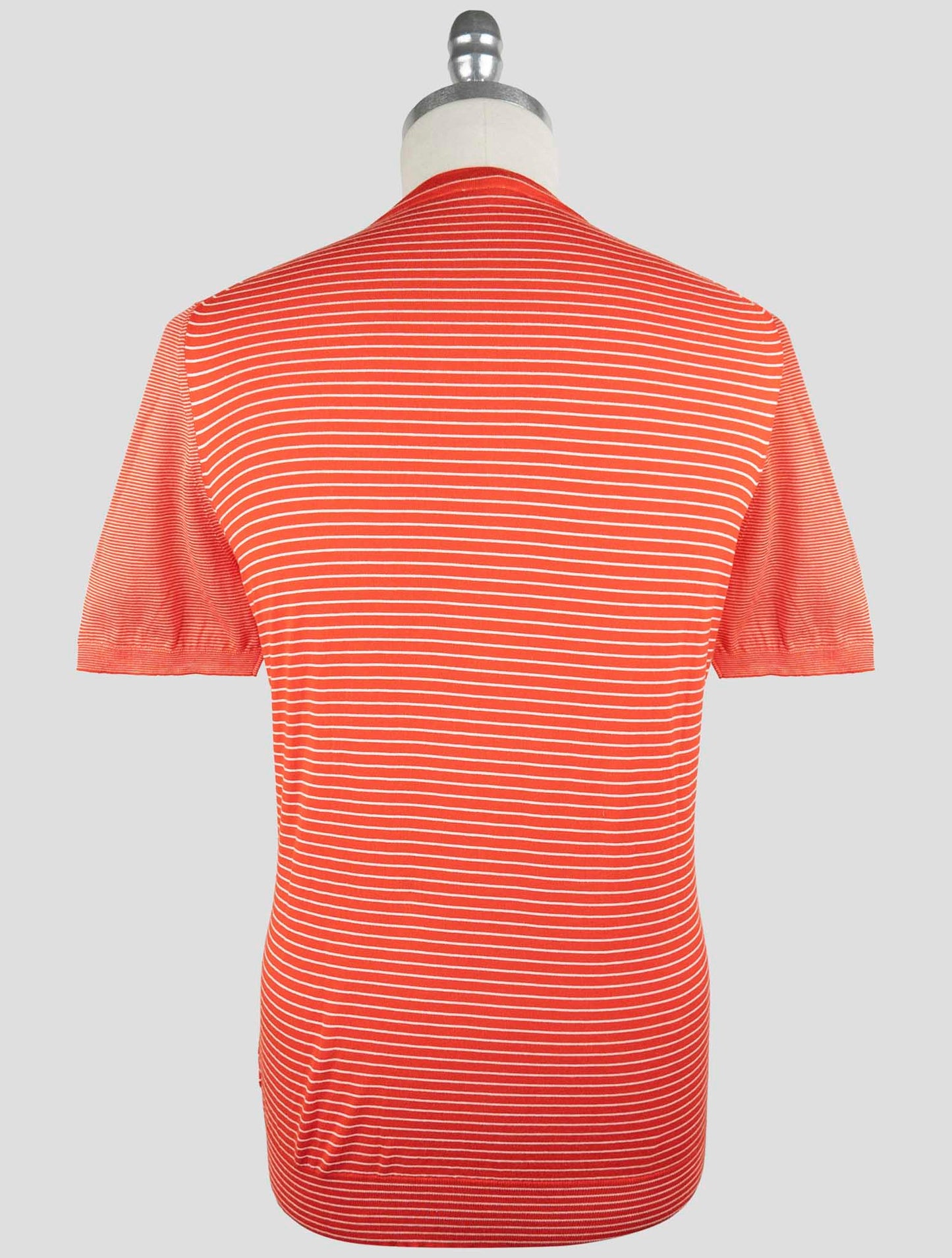 Kiton Red White Cotton T-Shirt