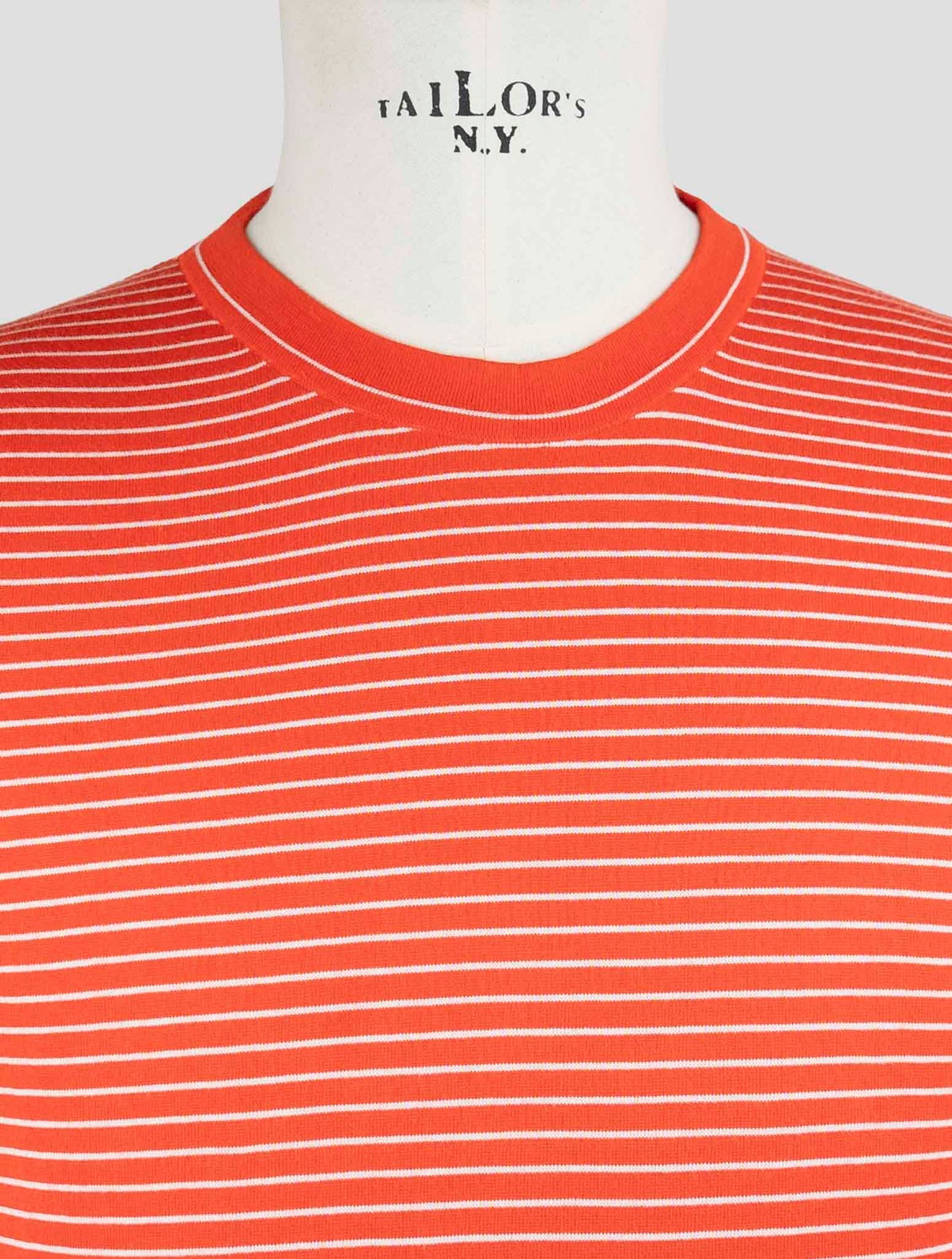 Kiton Red White Cotton T-Shirt