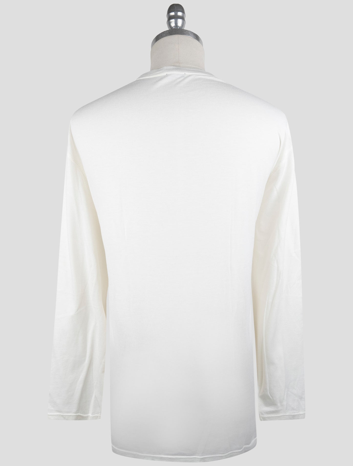 Kiton White Cotton Cashmere Sweater Crewneck