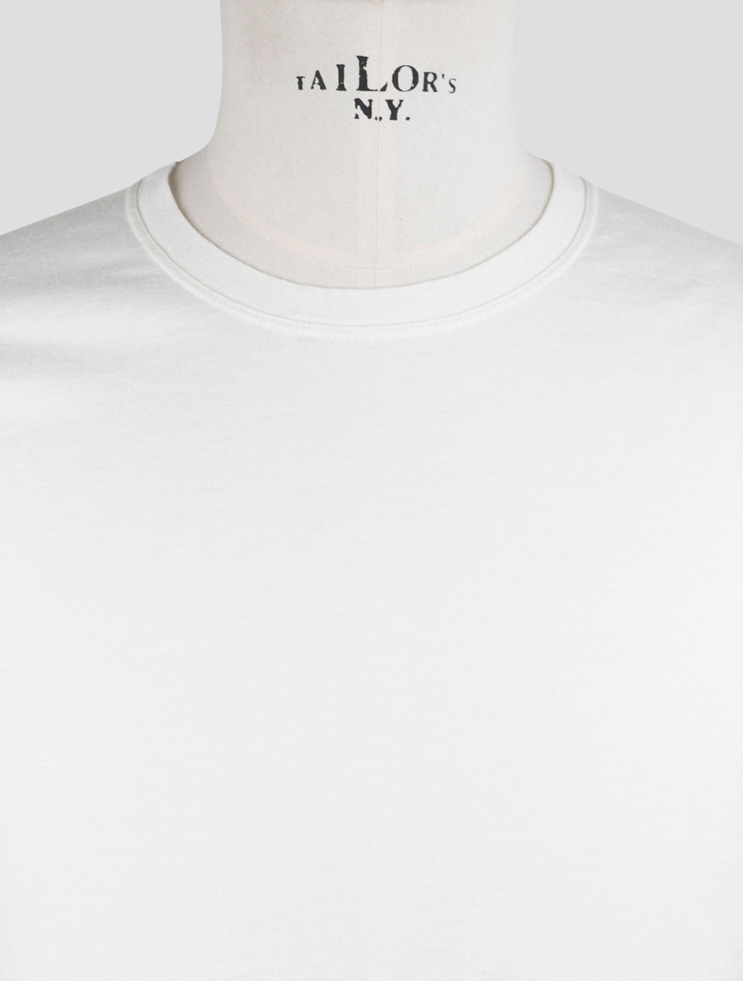 Kiton White Cotton Cashmere Sweater Crewneck