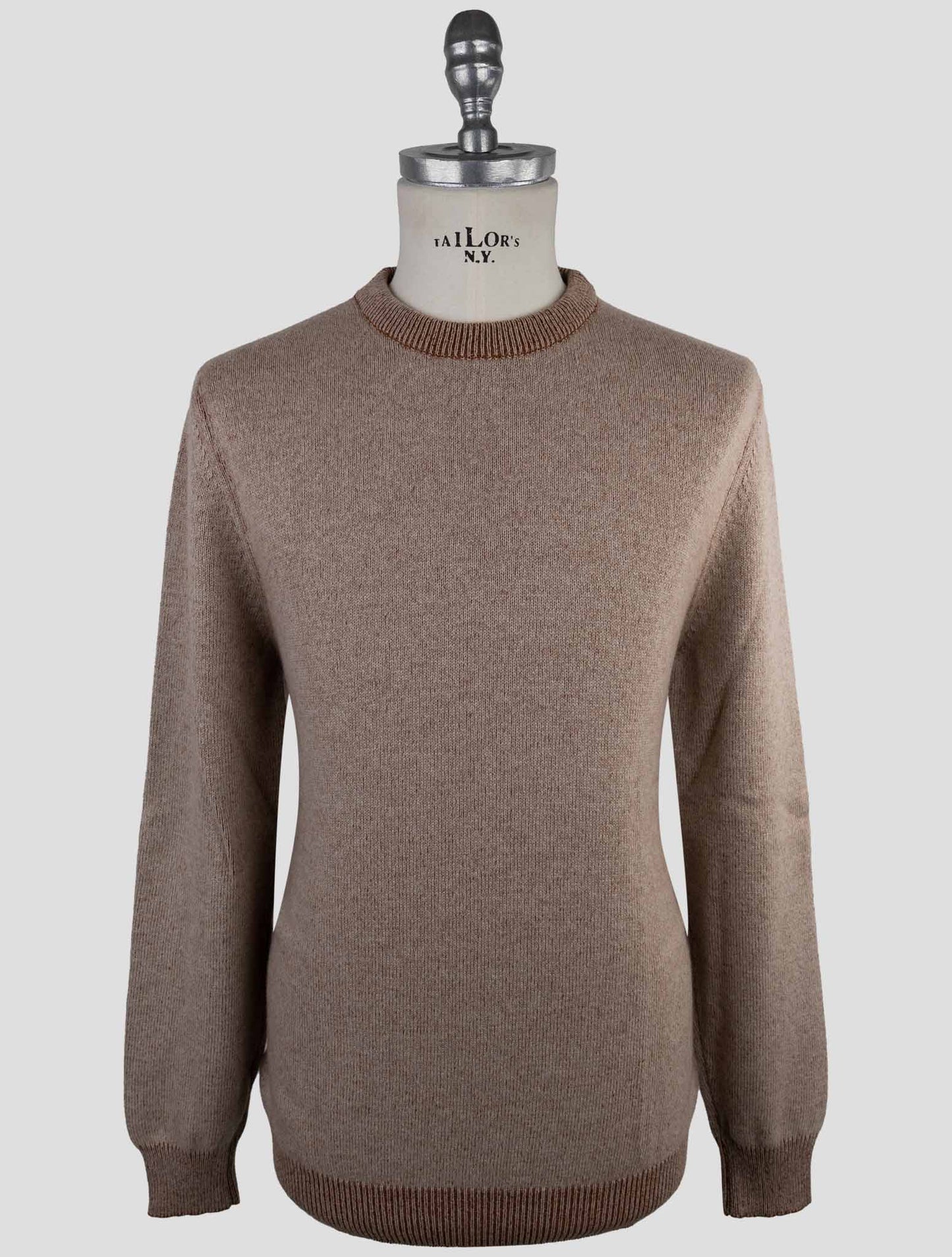 Kiton Beige Cashmere Sweater Crewneck