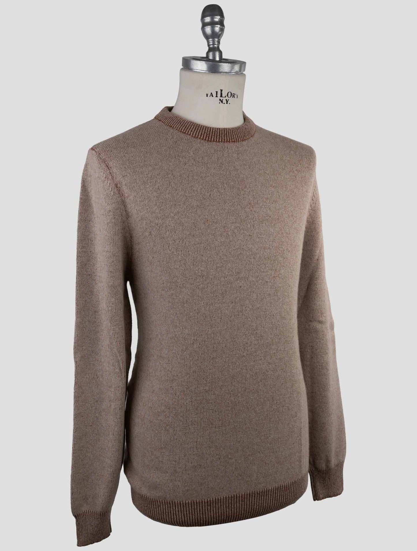 Kiton Beige Cashmere Sweater Crewneck